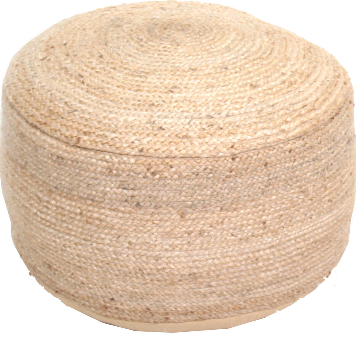 Clendon 12 inch Natural Pouf, Medium