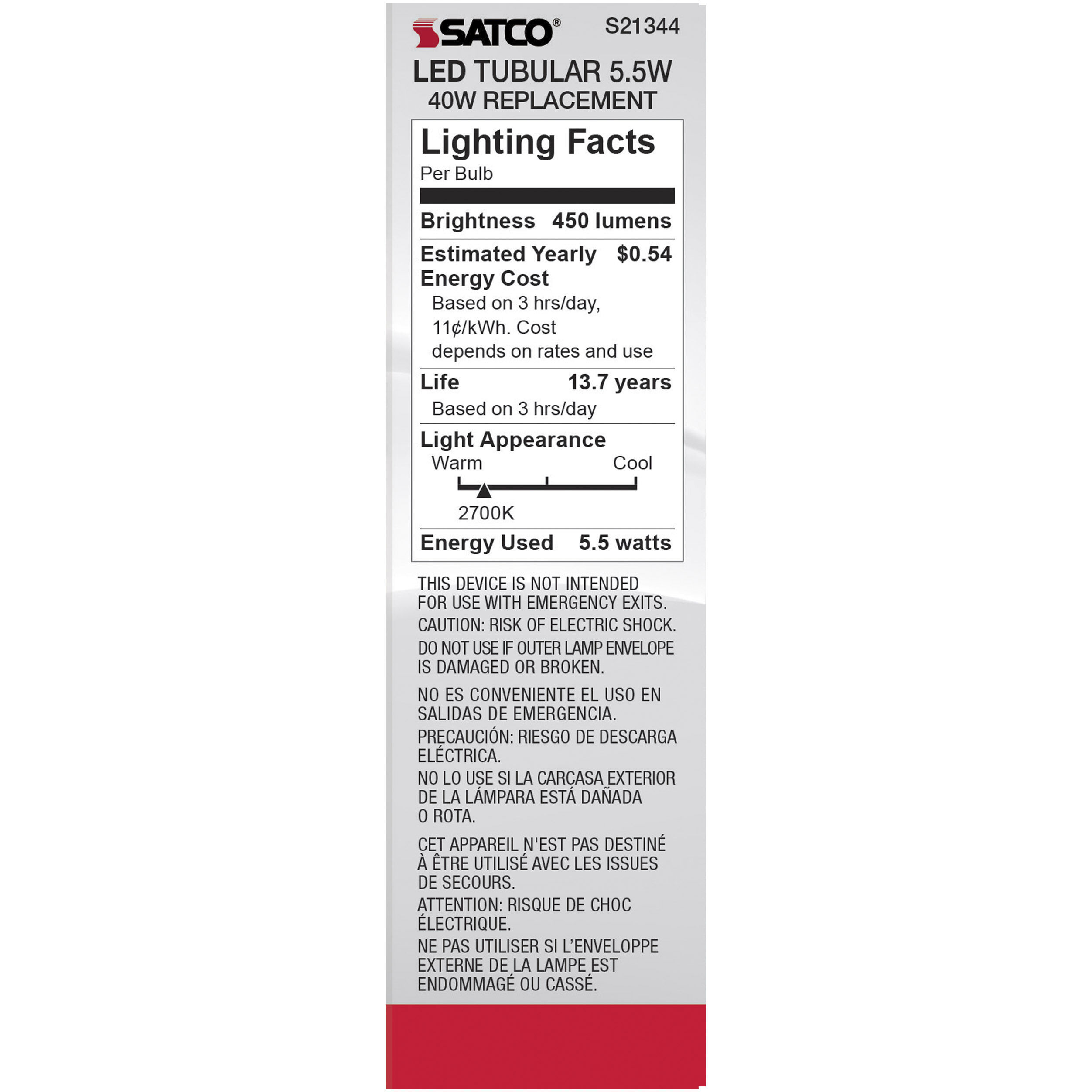 Lumos LED Medium Medium 5.50 watt 2700K LED Filament