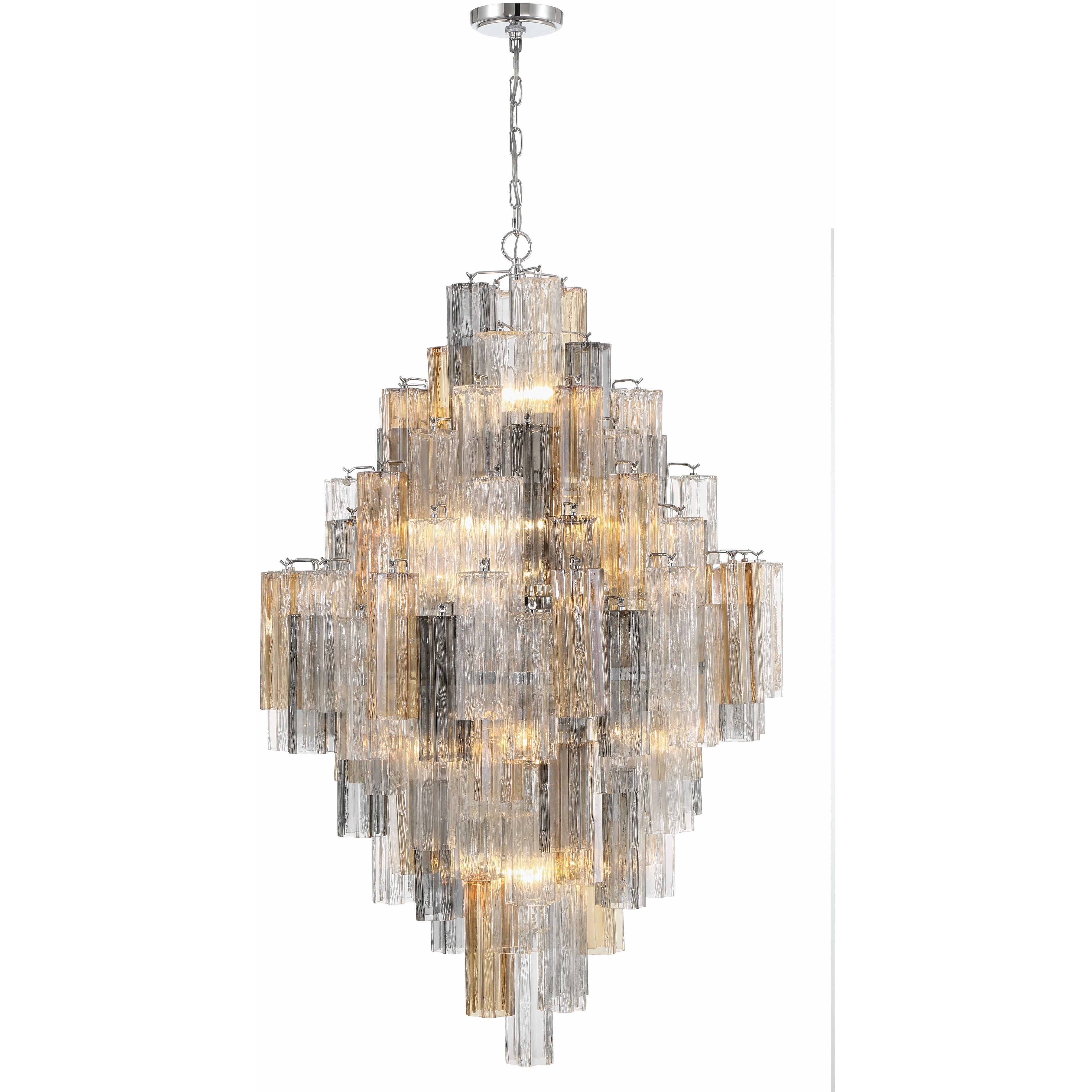 Addis 20 Light 31.5 inch Polished Chrome Chandelier Ceiling Light in Autumn