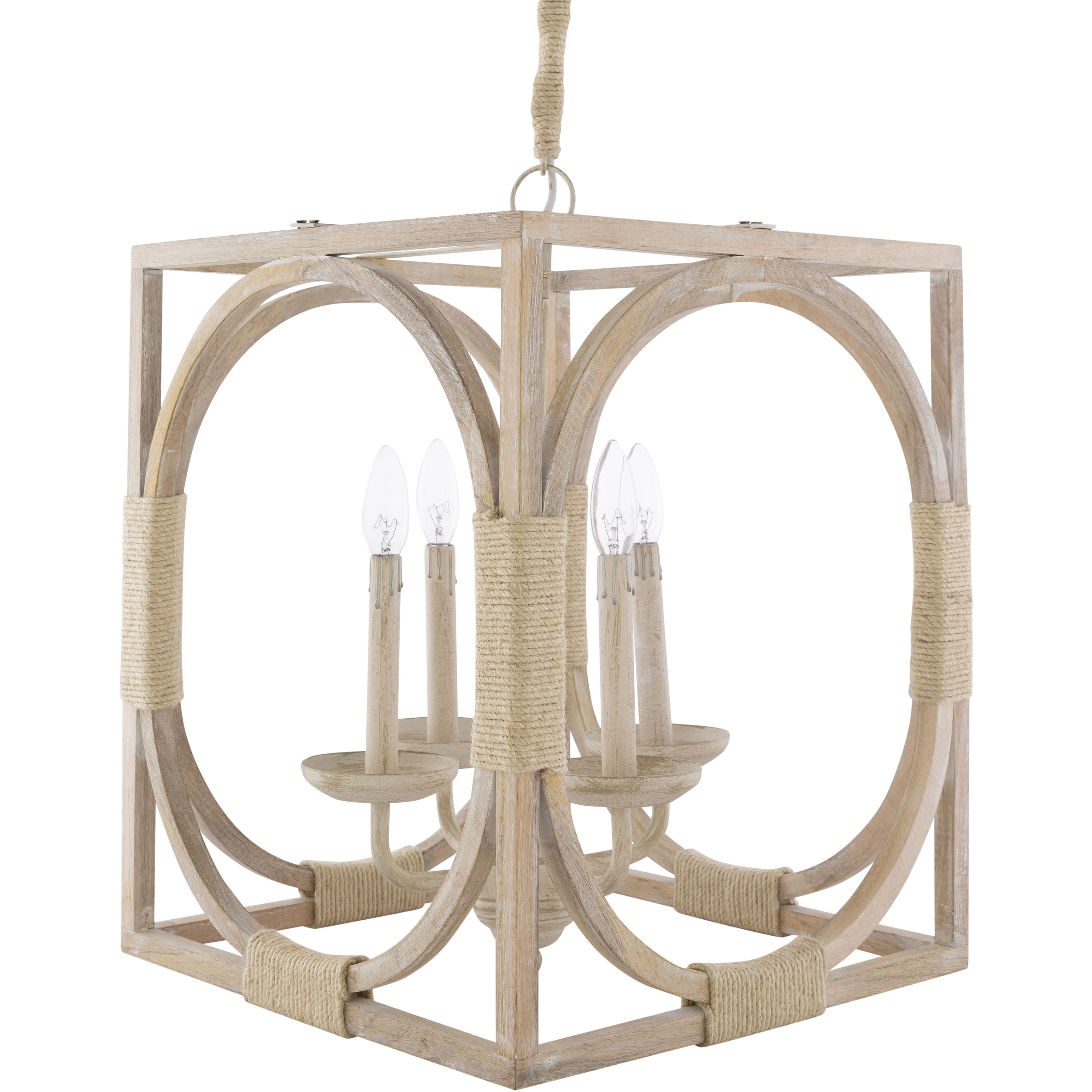 Capucius 4 Light 16 inch White Chandelier Ceiling Light