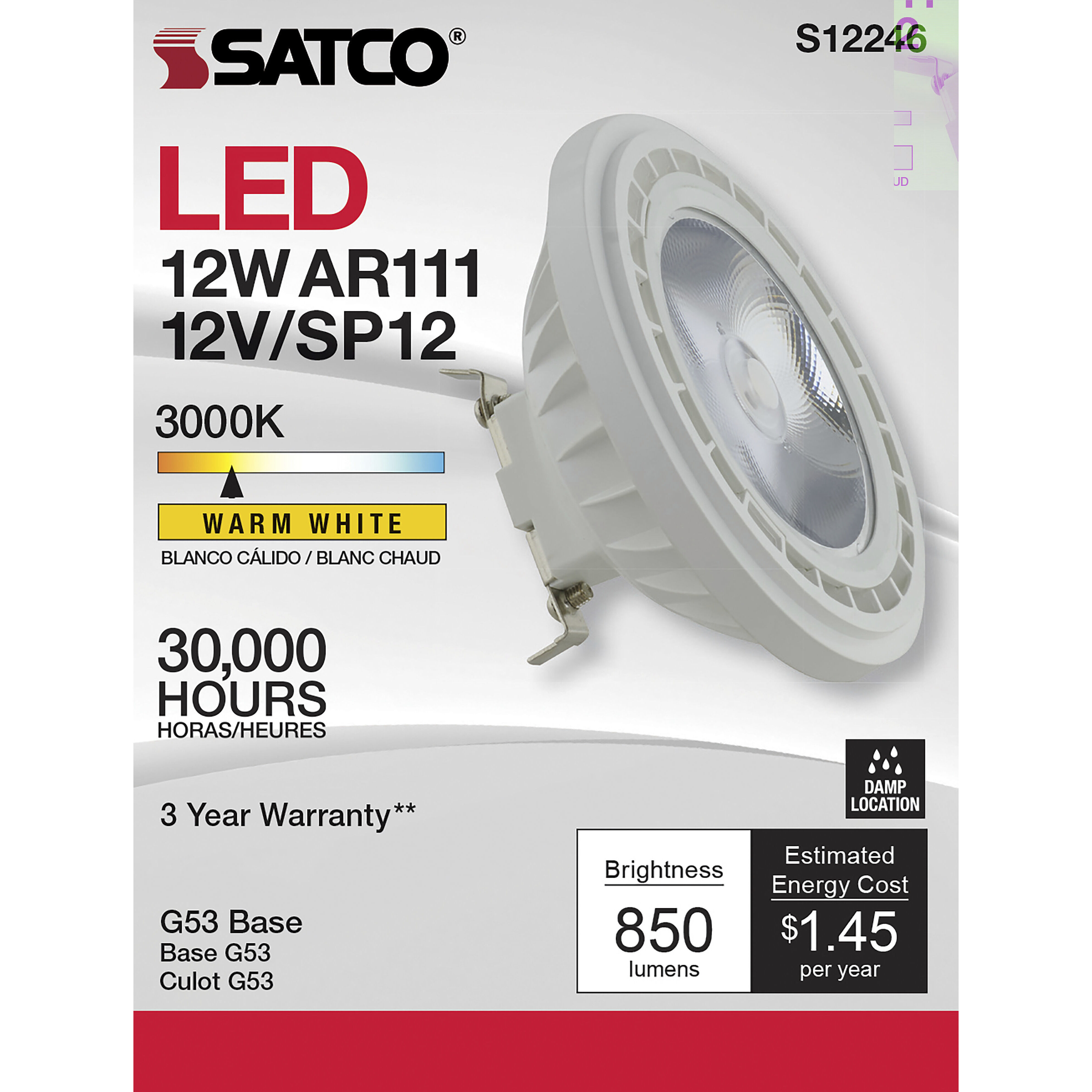 Lumos LED LED G53 12.00 watt 3000K Light Bulb