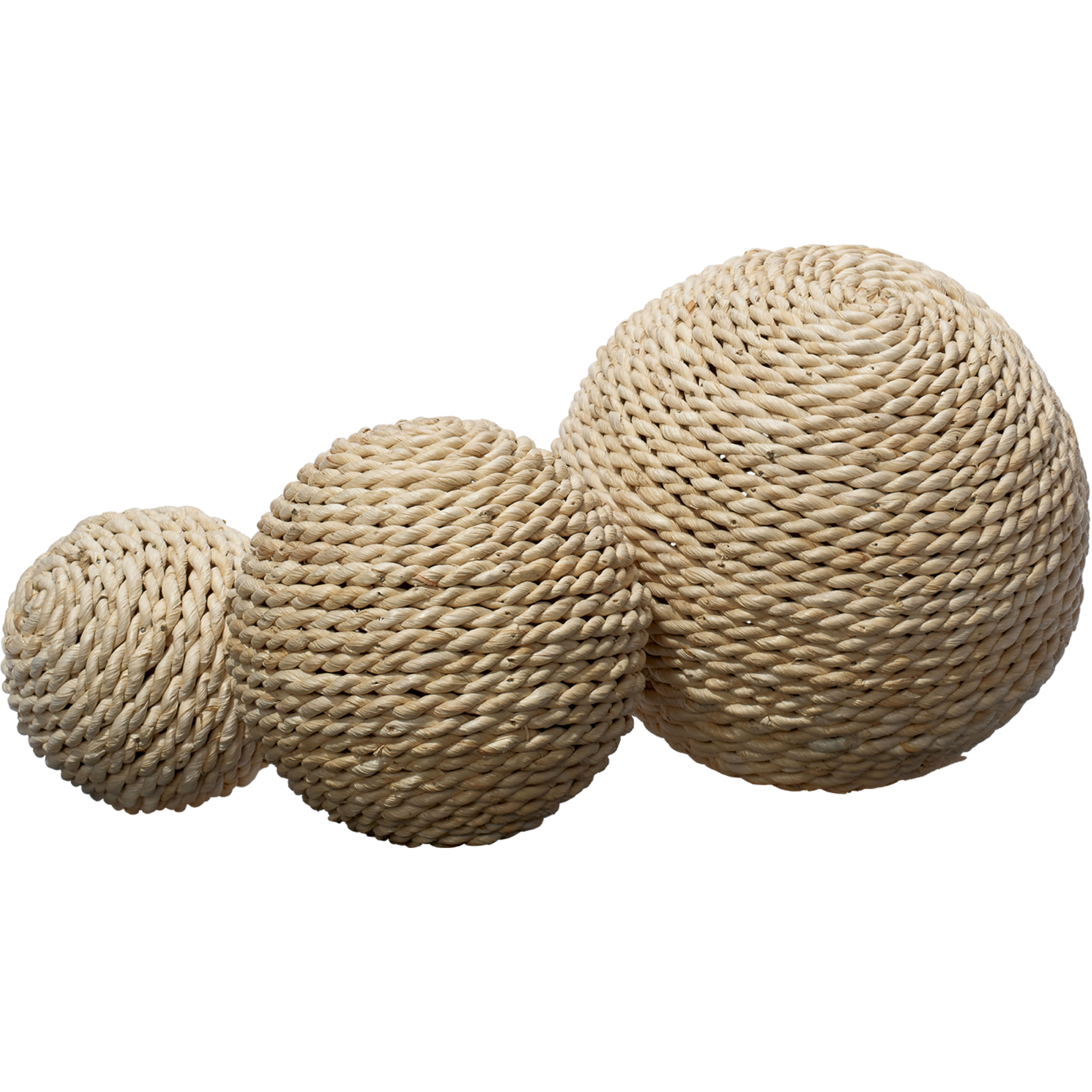 Malibu Natural Decorative Balls, Set of 3