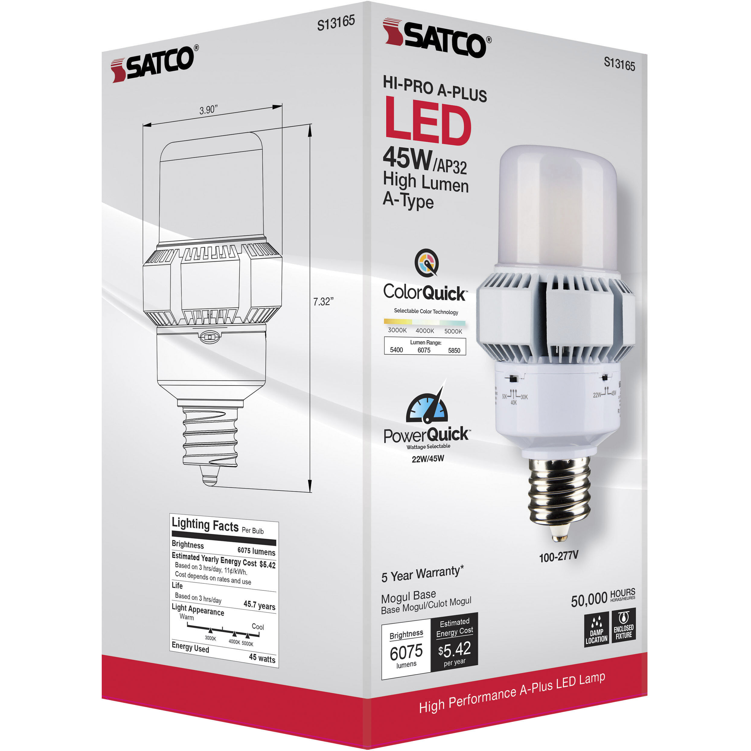 Lumos LED AP32 / ED32 Mogul Extended 45.00 watt 3000K HID Replacements