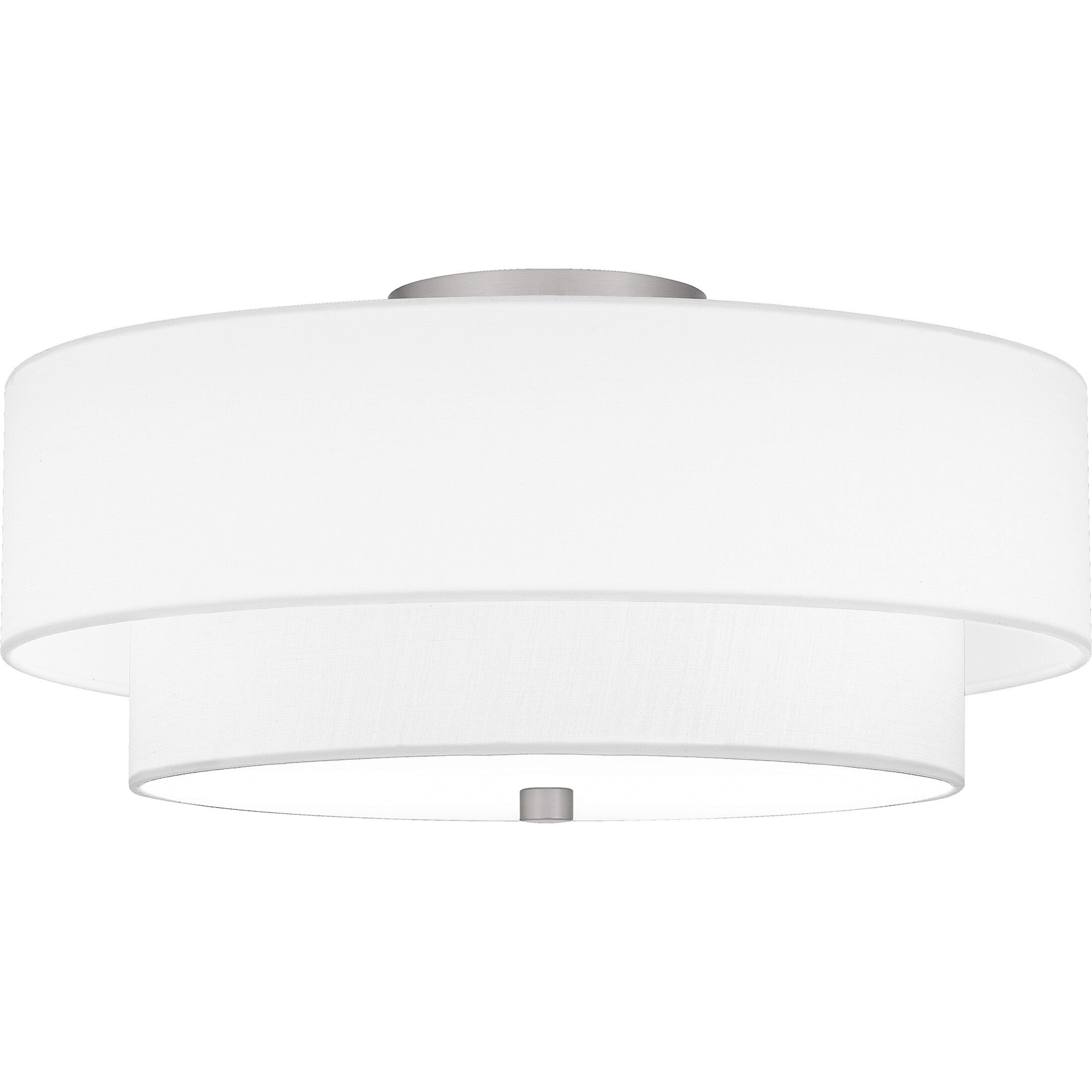 Prewett 2 Light 16 inch Brushed Nickel Semi-Flush Mount Ceiling Light