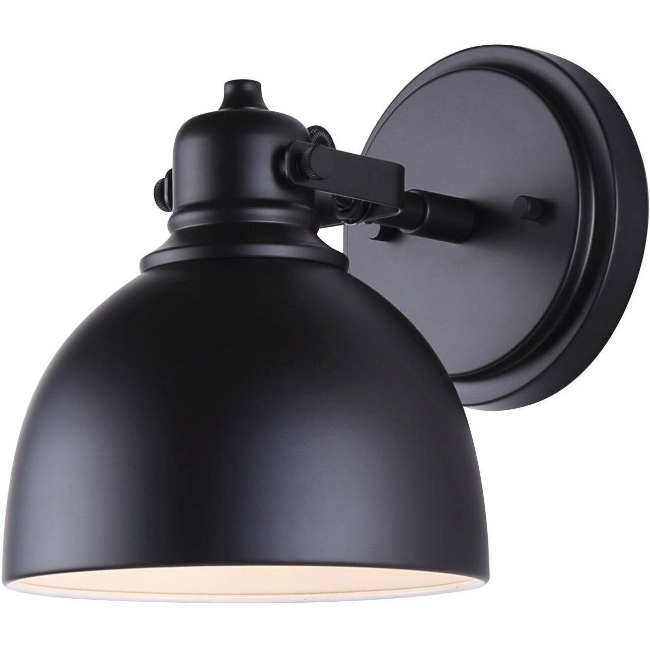 Polo 1 Light 8 inch Black Vanity Light Wall Light