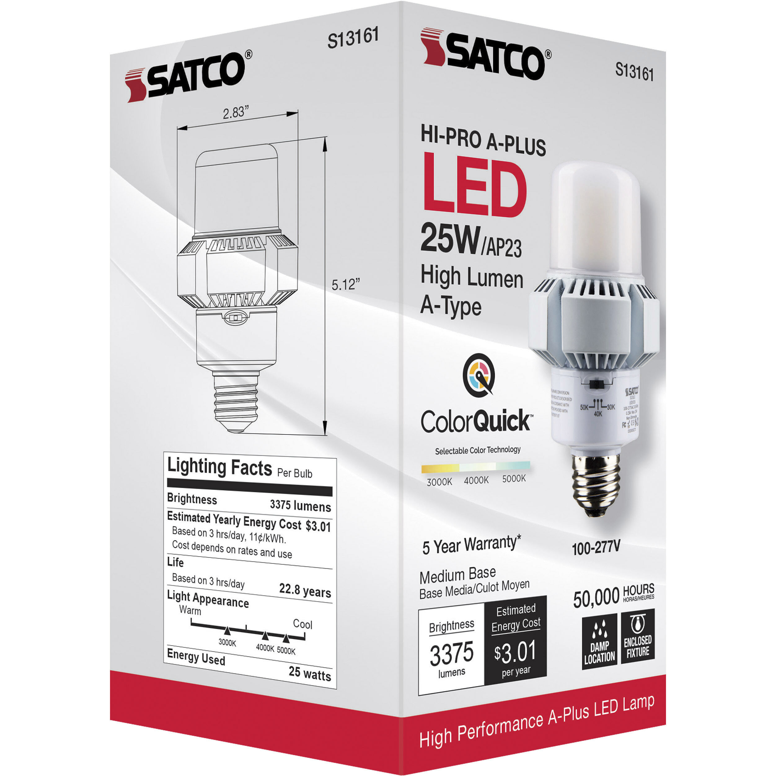 Lumos LED AP23 / ED23 Medium 25.00 watt 3000K HID Replacements