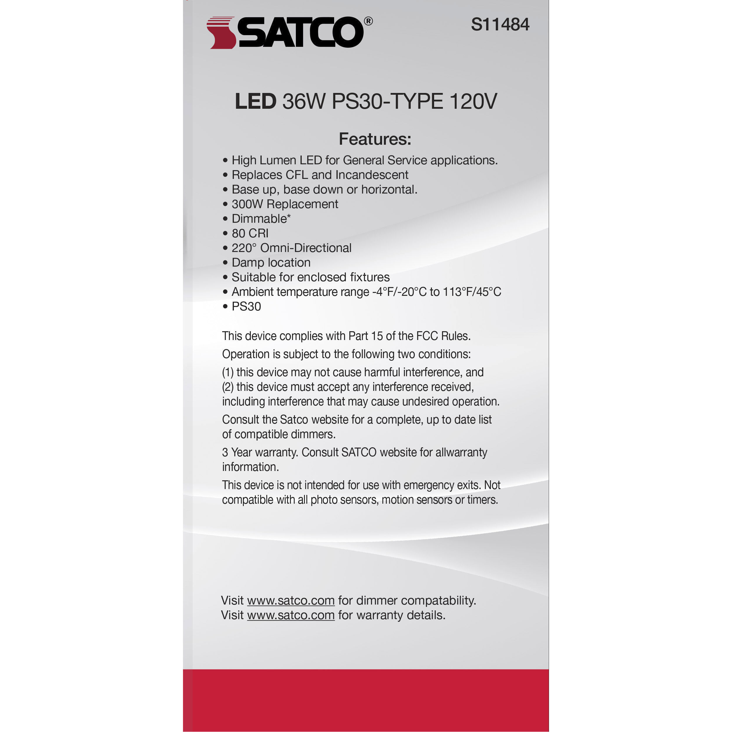 Lumos Mogul 36.00 watt 4000 Utility Lamp