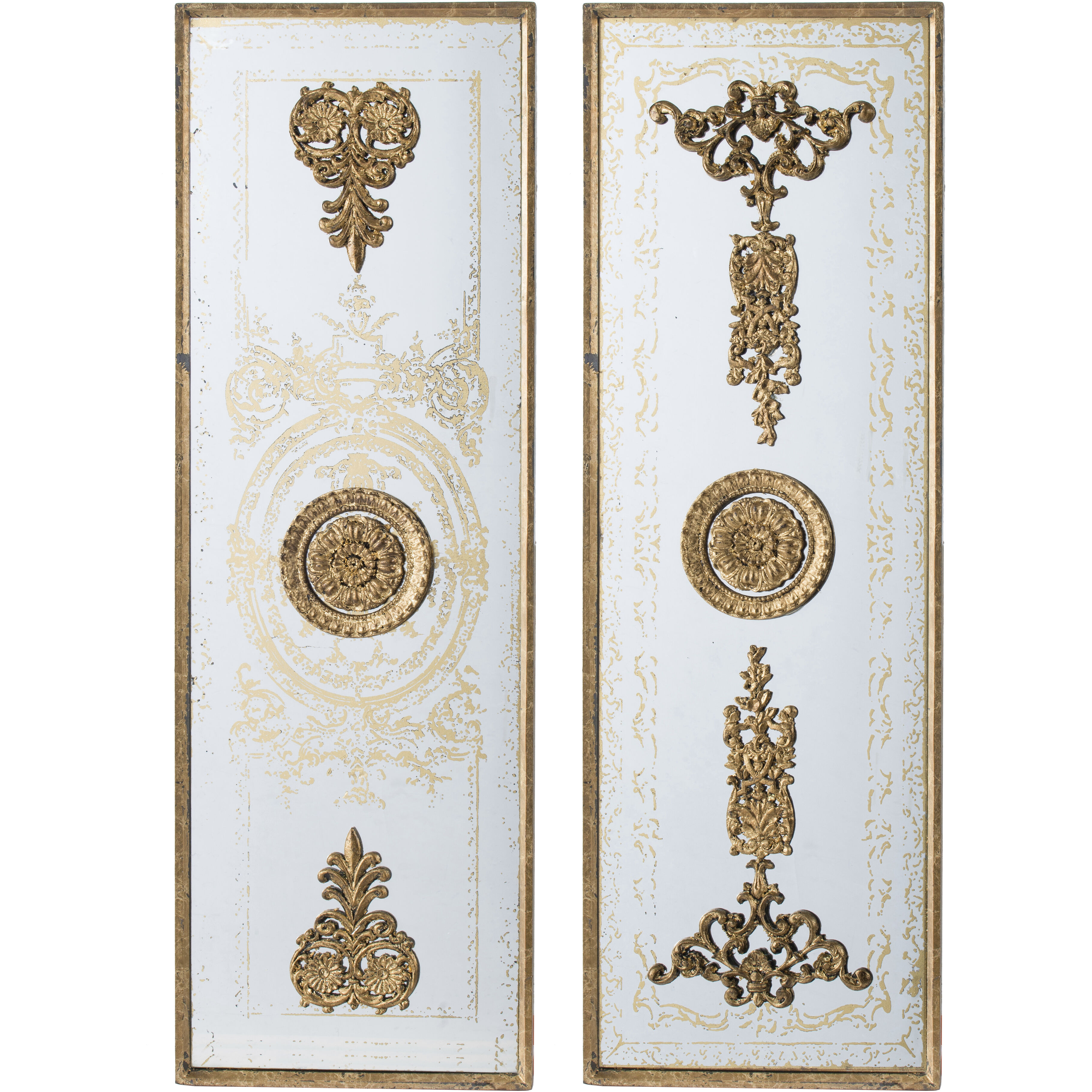 Anita 48 X 15.9 inch Clear and Gold Wall Mirror