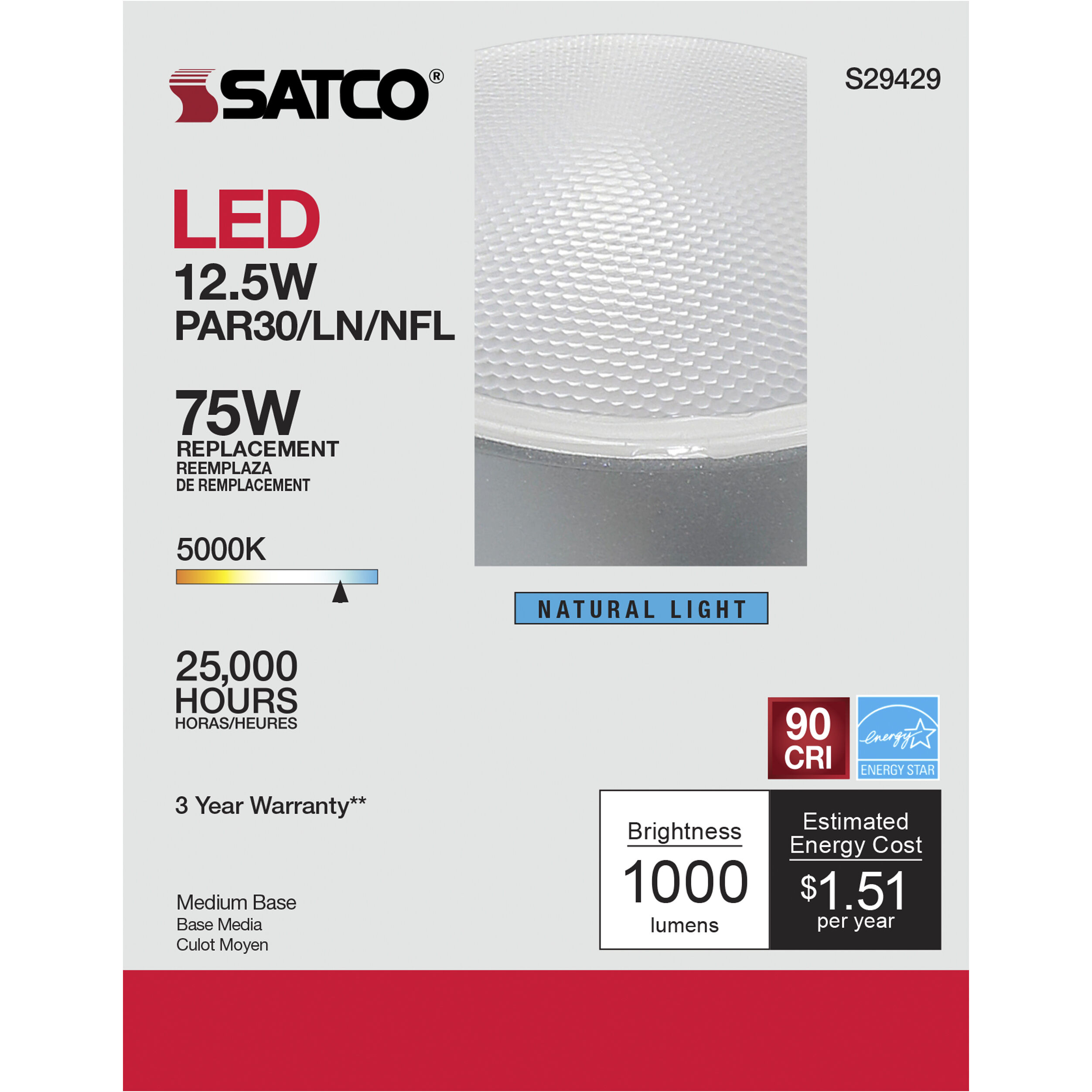 Lumos LED PAR30LN Medium 12.50 watt 120 5000K LED Bulb