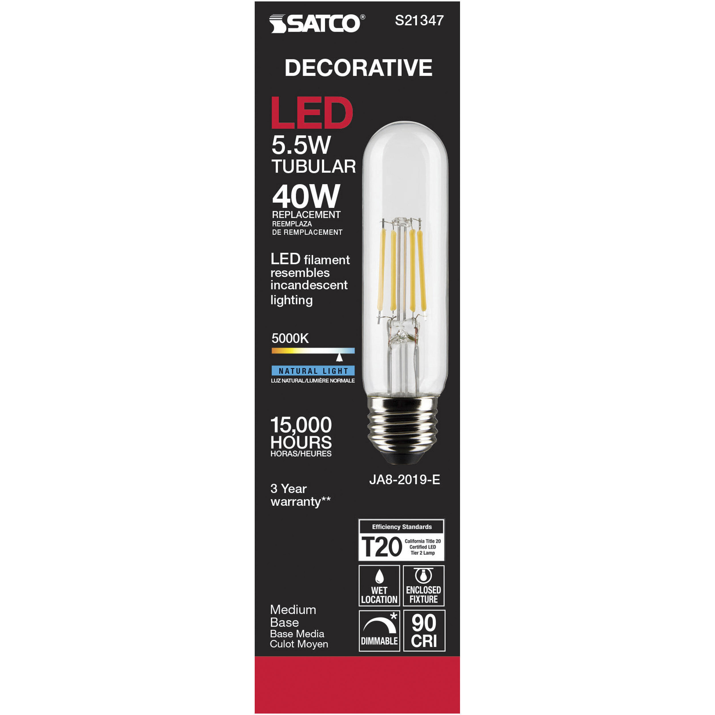 Lumos LED Medium Medium 5.50 watt 5000K LED Filament