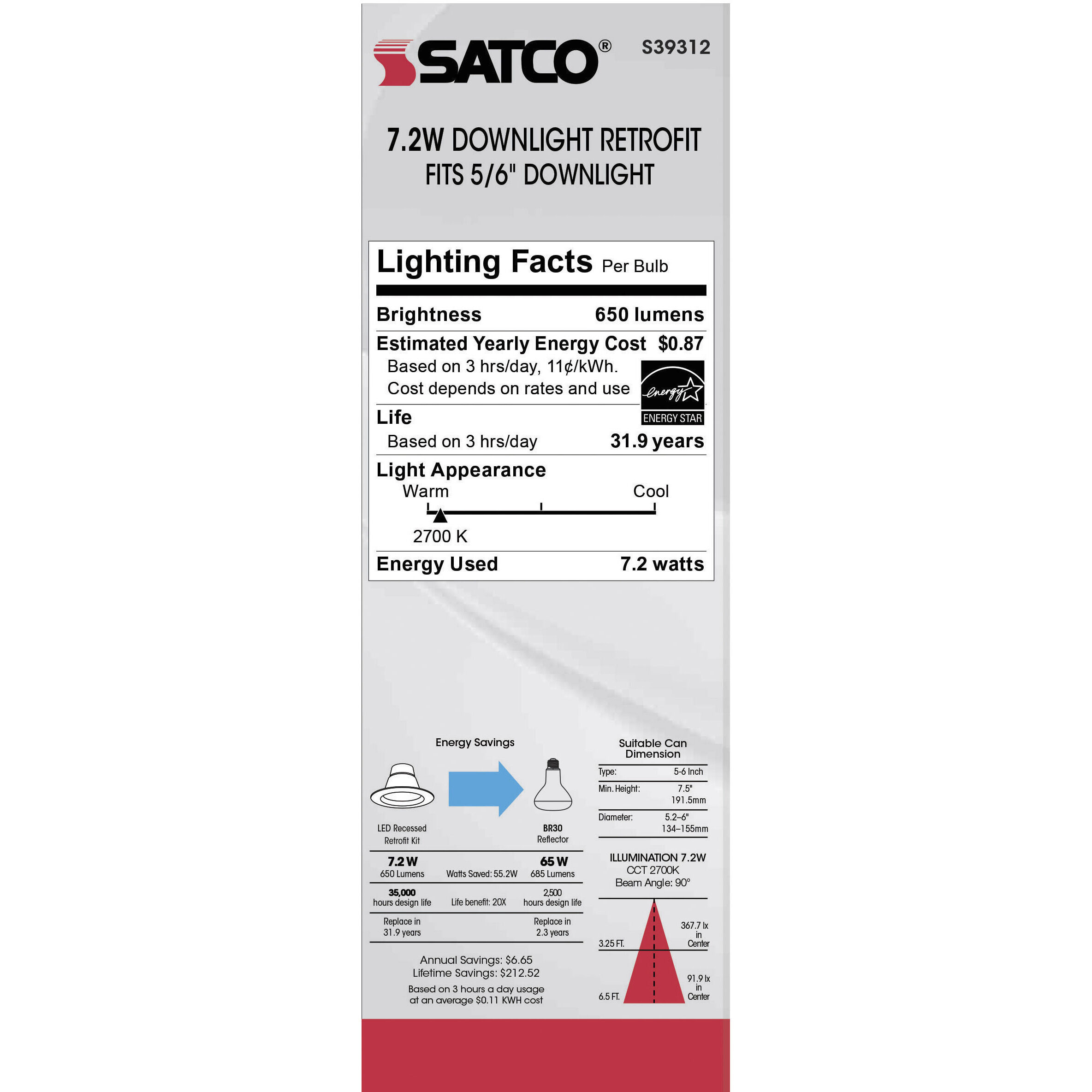 Edgewood Medium White Recessed