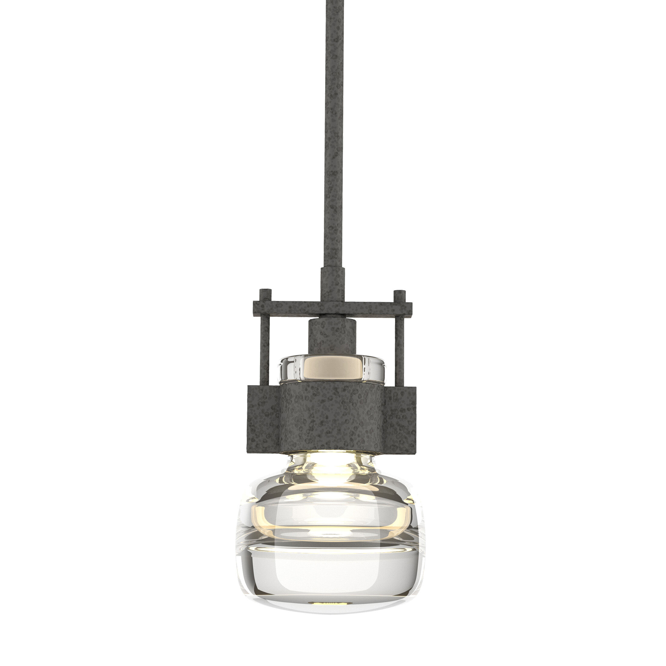 Cuff 1 Light 4 inch Natural Iron Mini Pendant Ceiling Light, Small - Open Box