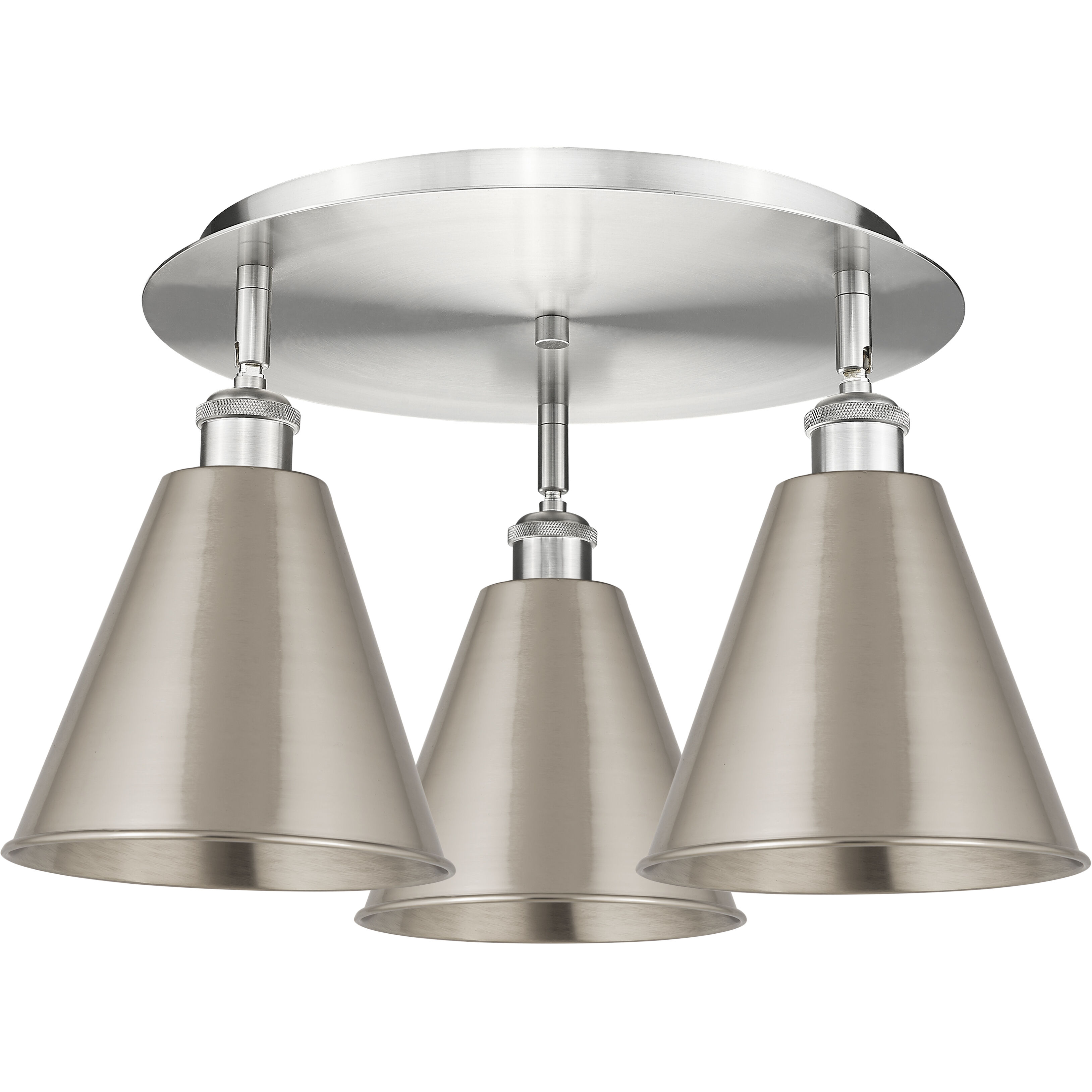 Ballston Cone 3 Light 19.75 inch Flush Mount