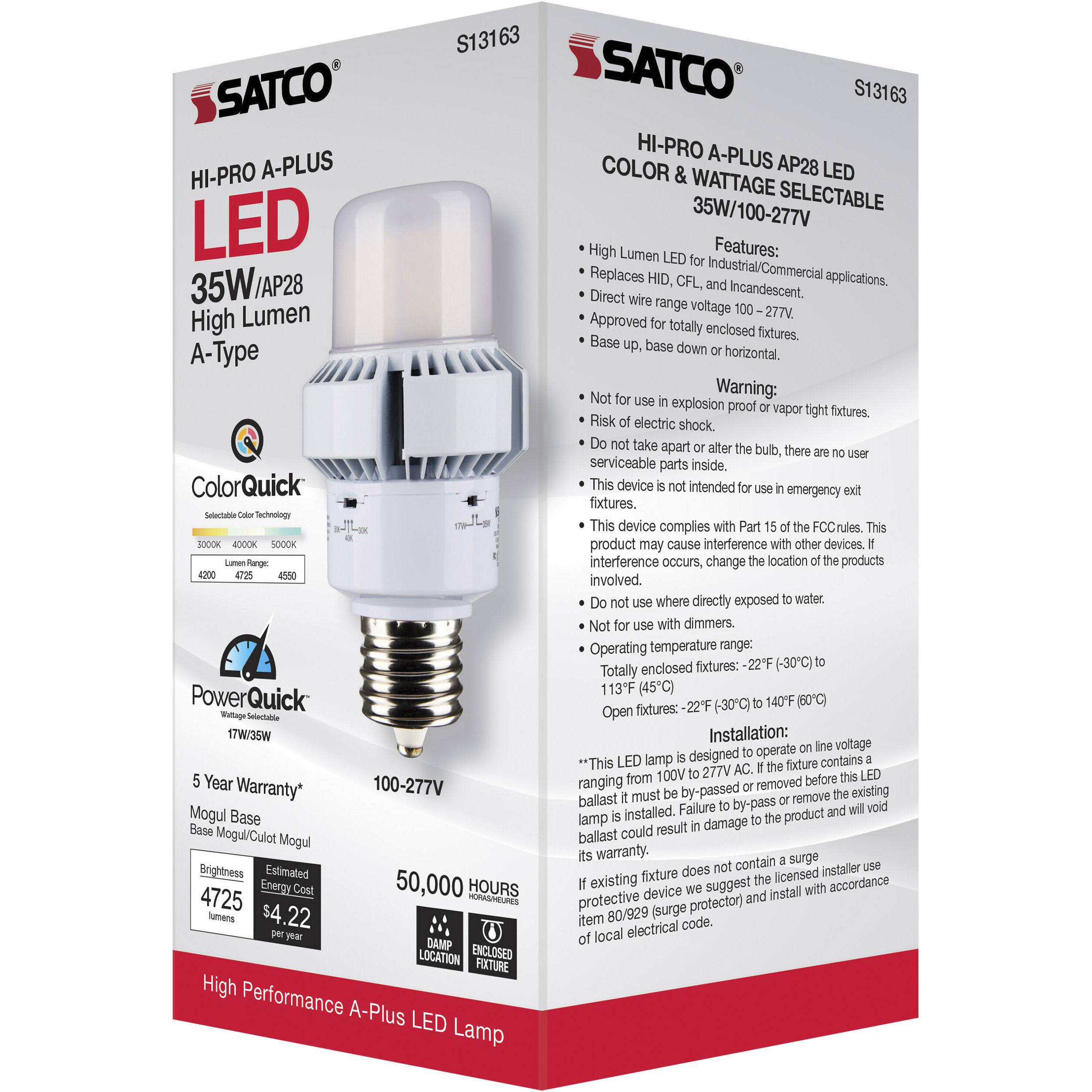 Lumos LED AP28 / ED28 Mogul Extended 35.00 watt 3000K HID Replacements