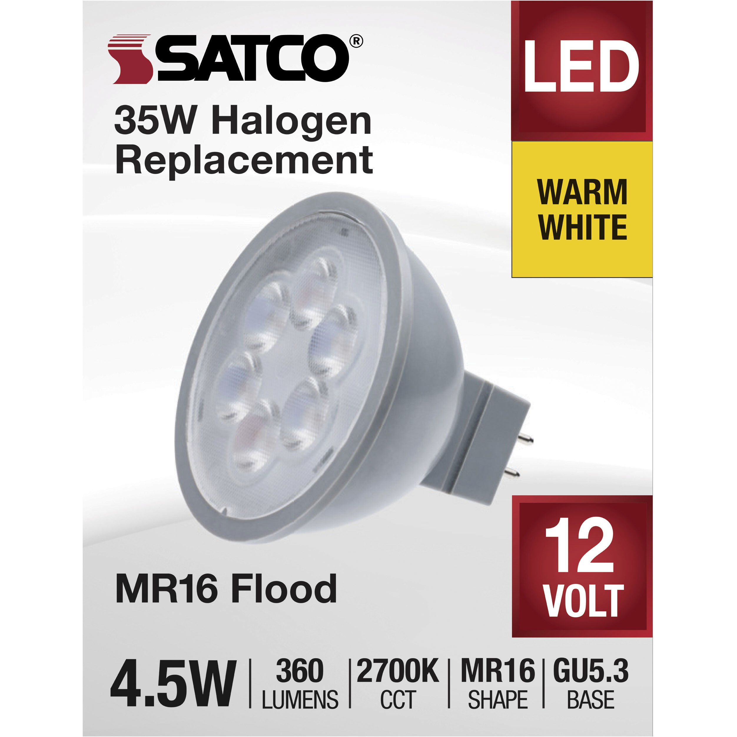 Lumos LED 4.5 watt 12 2700K Light Bulb, MR LED