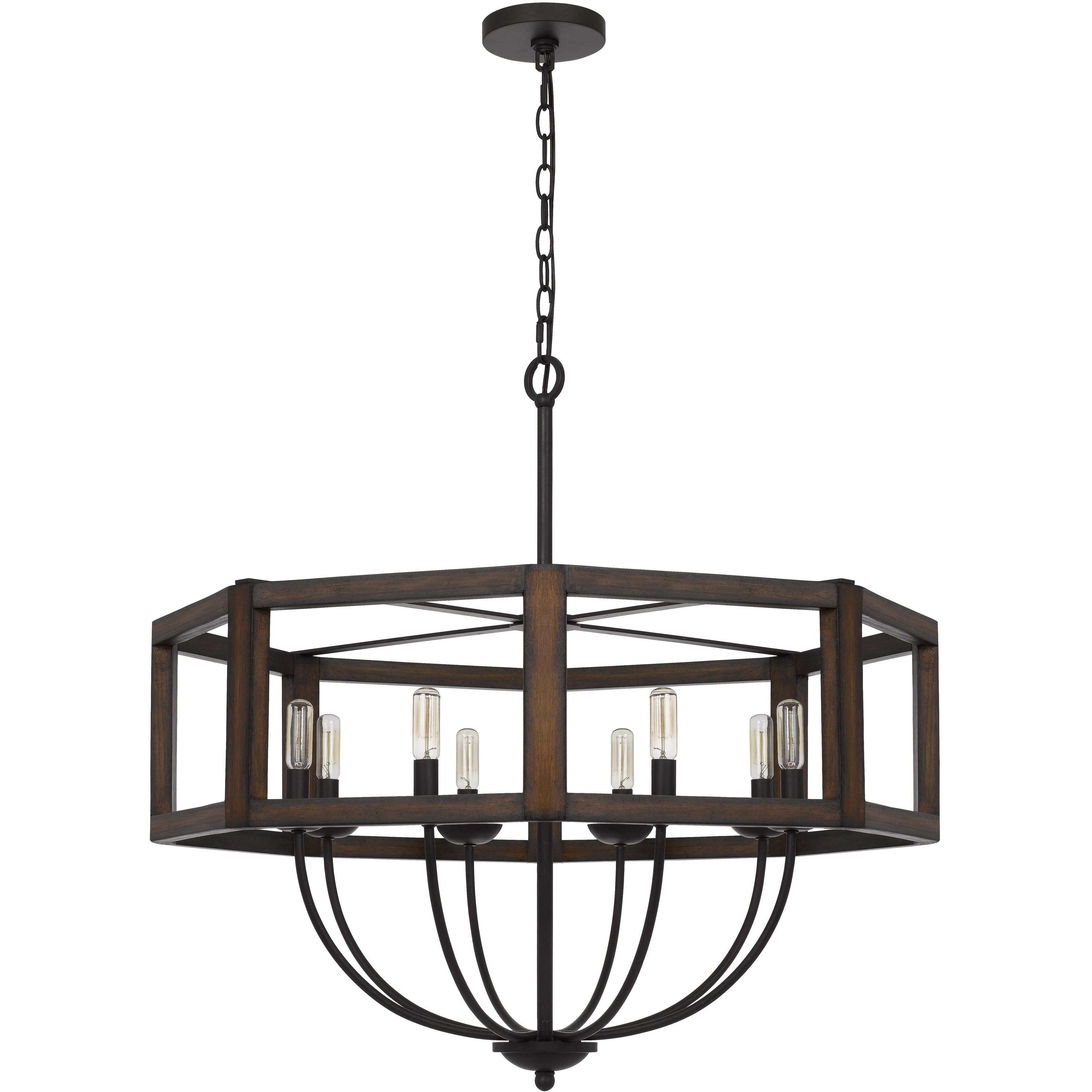 Renton 8 Light 30 inch Oak Chandelier Ceiling Light