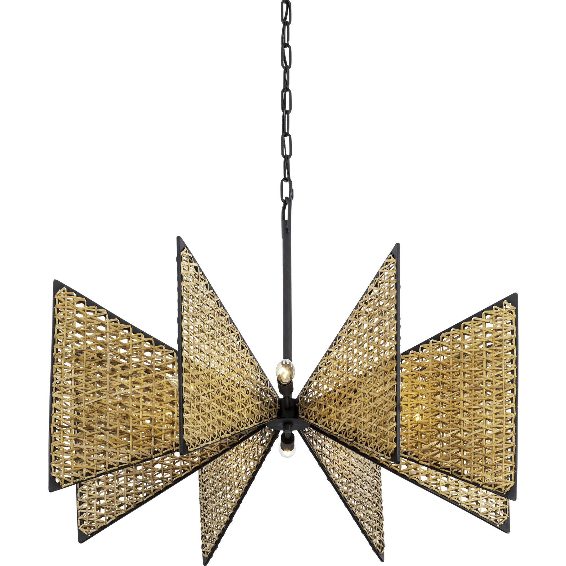 Machina 8 Light 32 inch Matte Black with Sulihiya Chandelier Ceiling Light, Smithsonian Collaboration