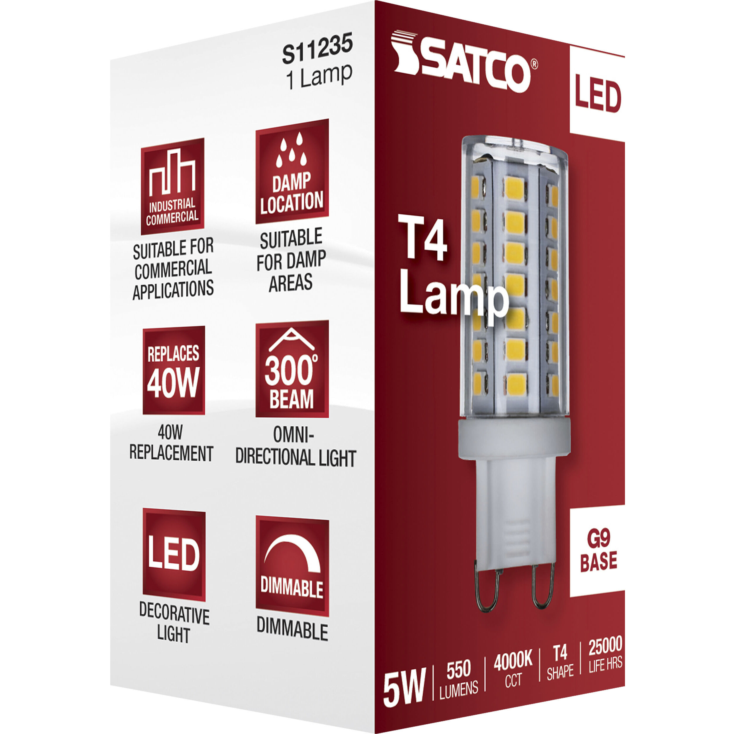 Lumos LED JCD LED G9 Double Loop 5 watt 4000K Mini and Pin-Based LED