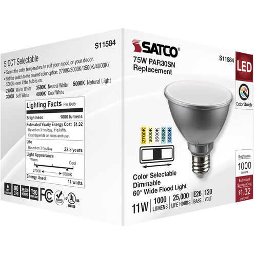 Lumos LED Medium PAR30SN 11 watt 2700K/3000K/3500K/4000K/5000K Light Bulb