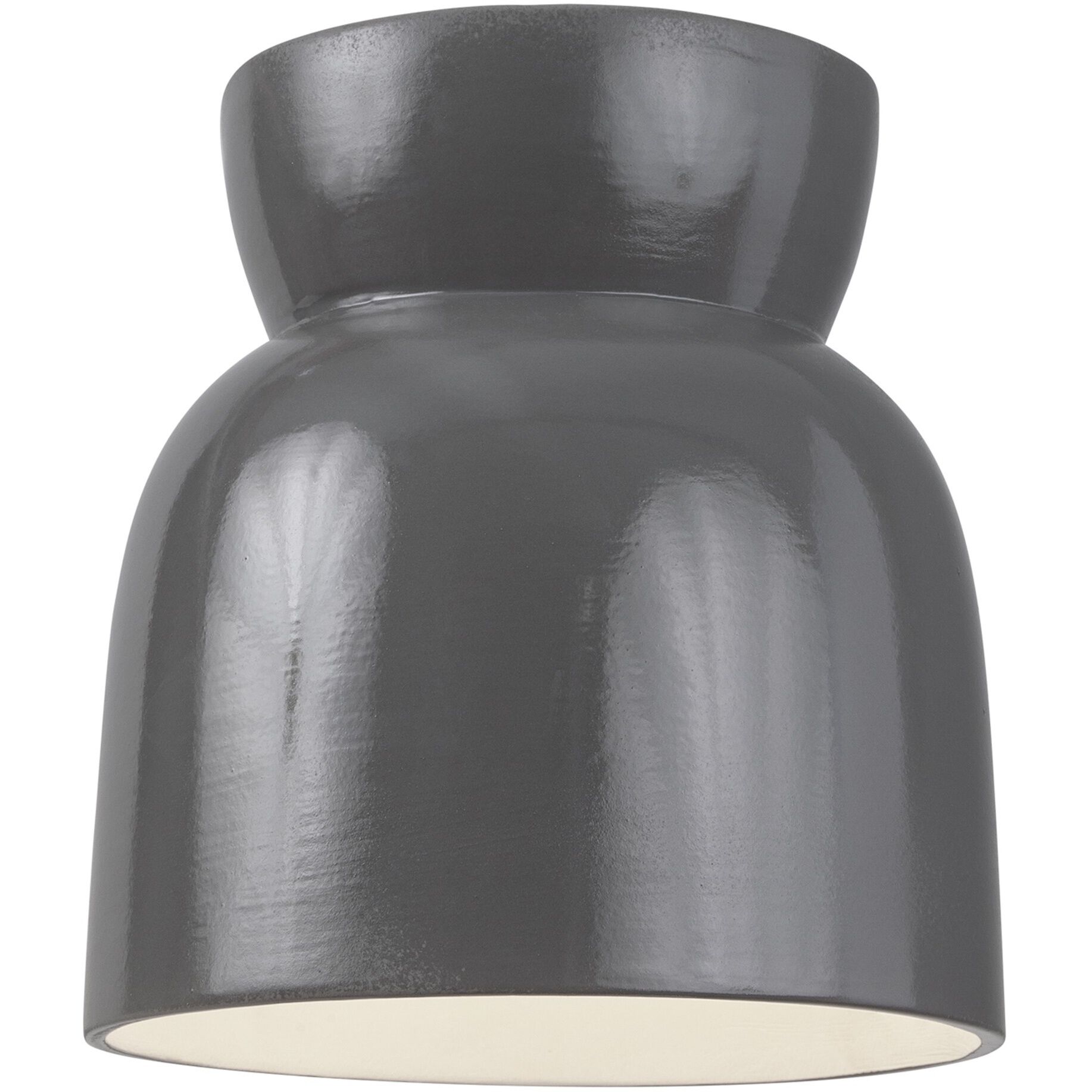 Radiance Collection 1 Light 7.5 inch Gloss Grey Outdoor Flush Mount