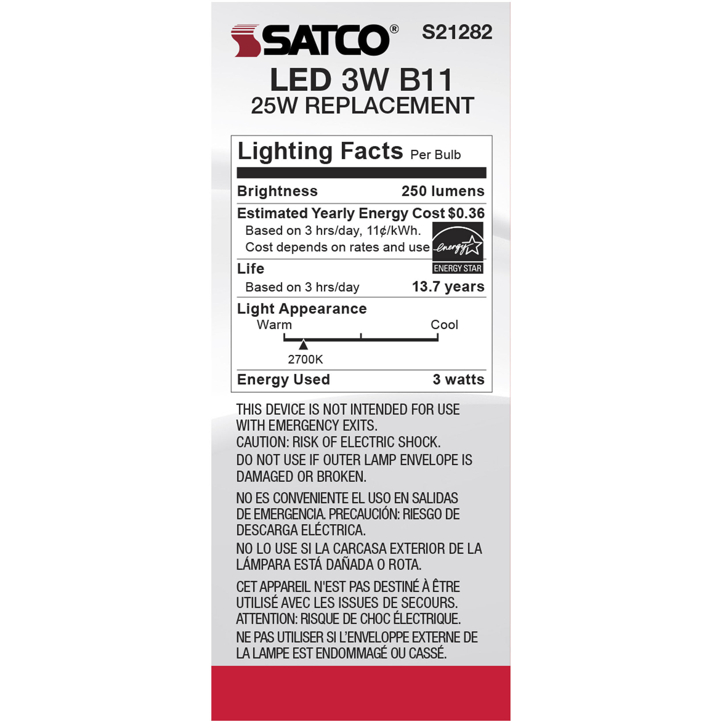 Lumos LED Medium Medium 3.00 watt 2700K LED Filament