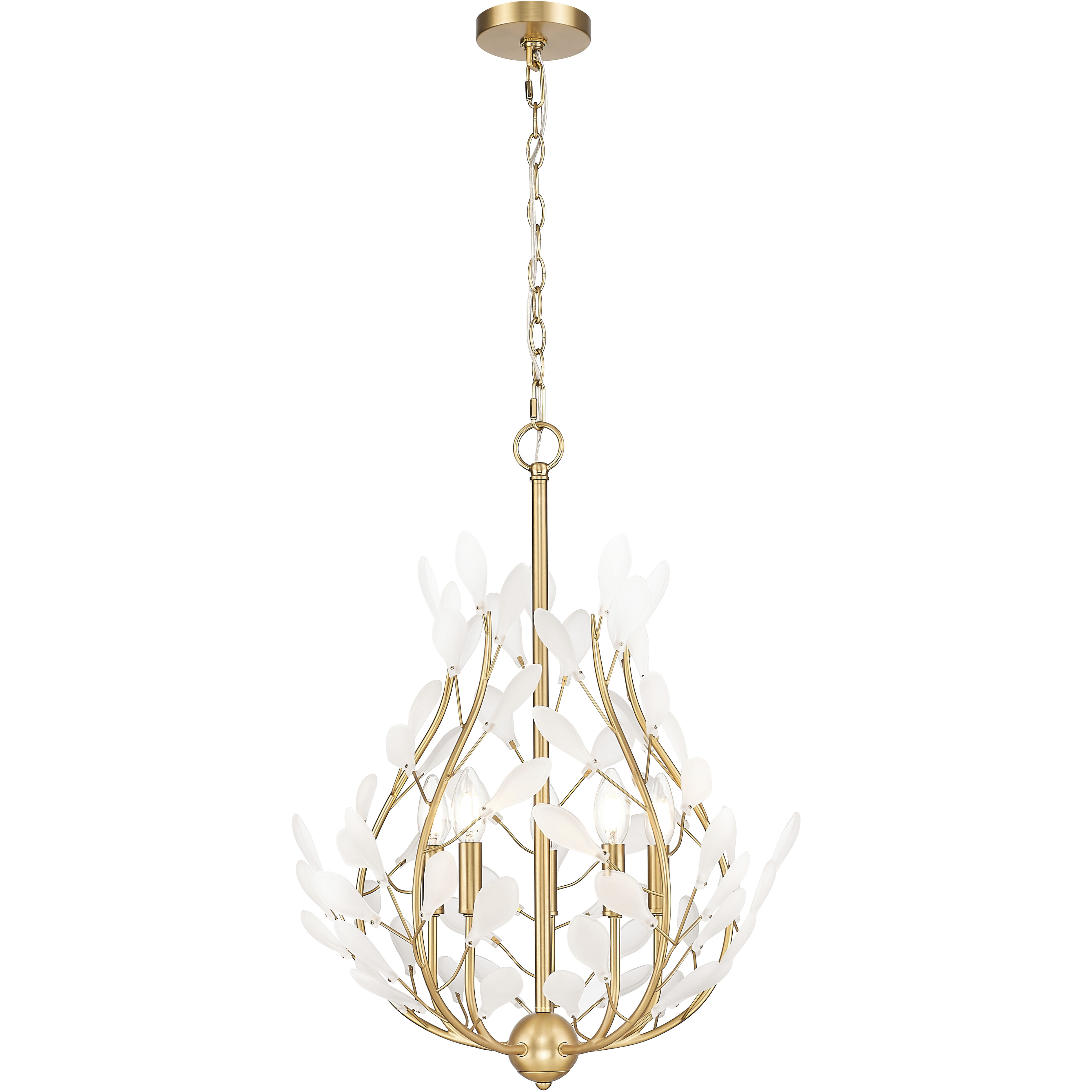 Claudine 5 Light 24 inch Modern Gold Chandelier Ceiling Light