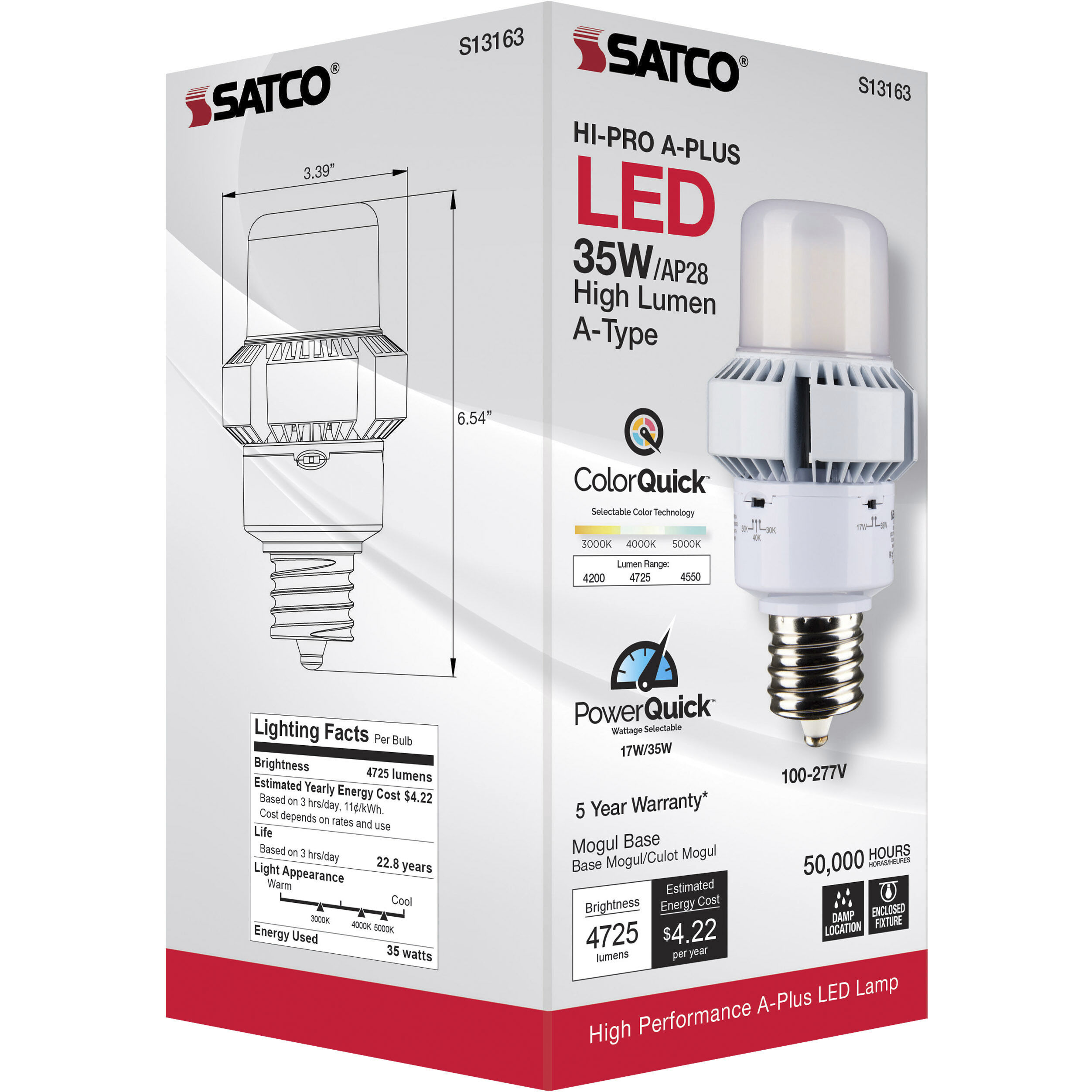 Lumos LED AP28 / ED28 Mogul Extended 35.00 watt 3000K HID Replacements