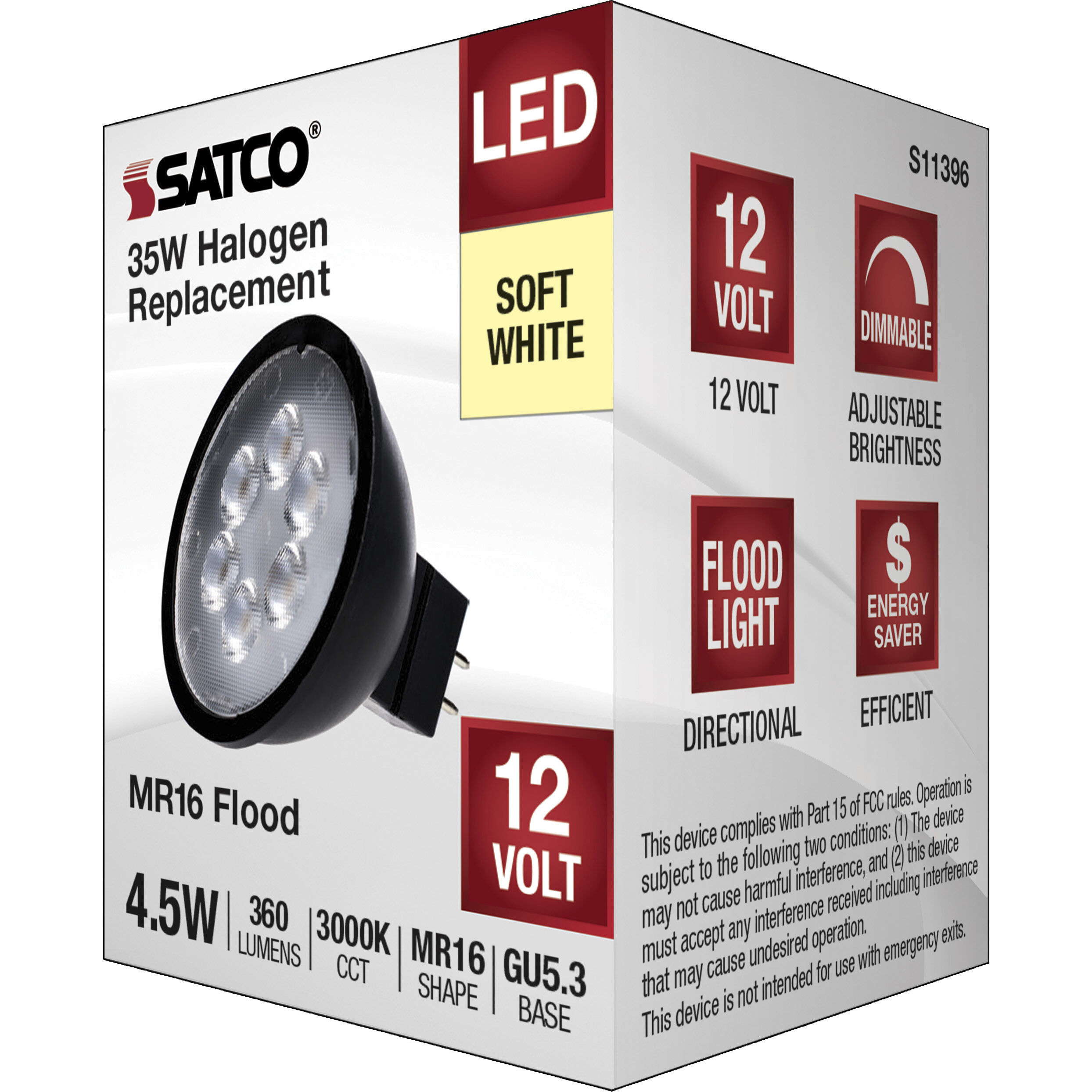 Lumos LED 4.5 watt 12 3000K Light Bulb, MR LED