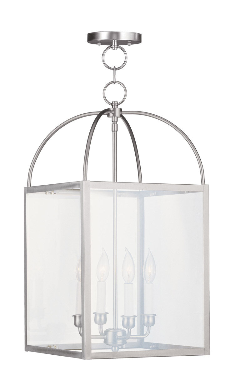Milford 4 Light 12.75 inch Brushed Nickel Chain Lantern