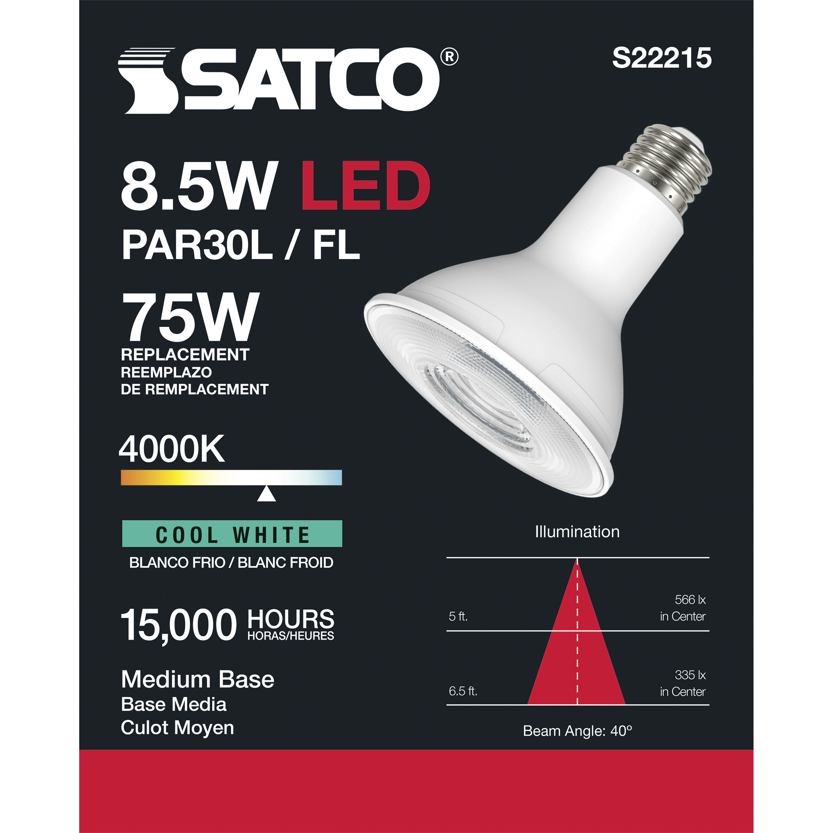 Lumos LED LED PAR Medium 8.50 watt Light Bulbs