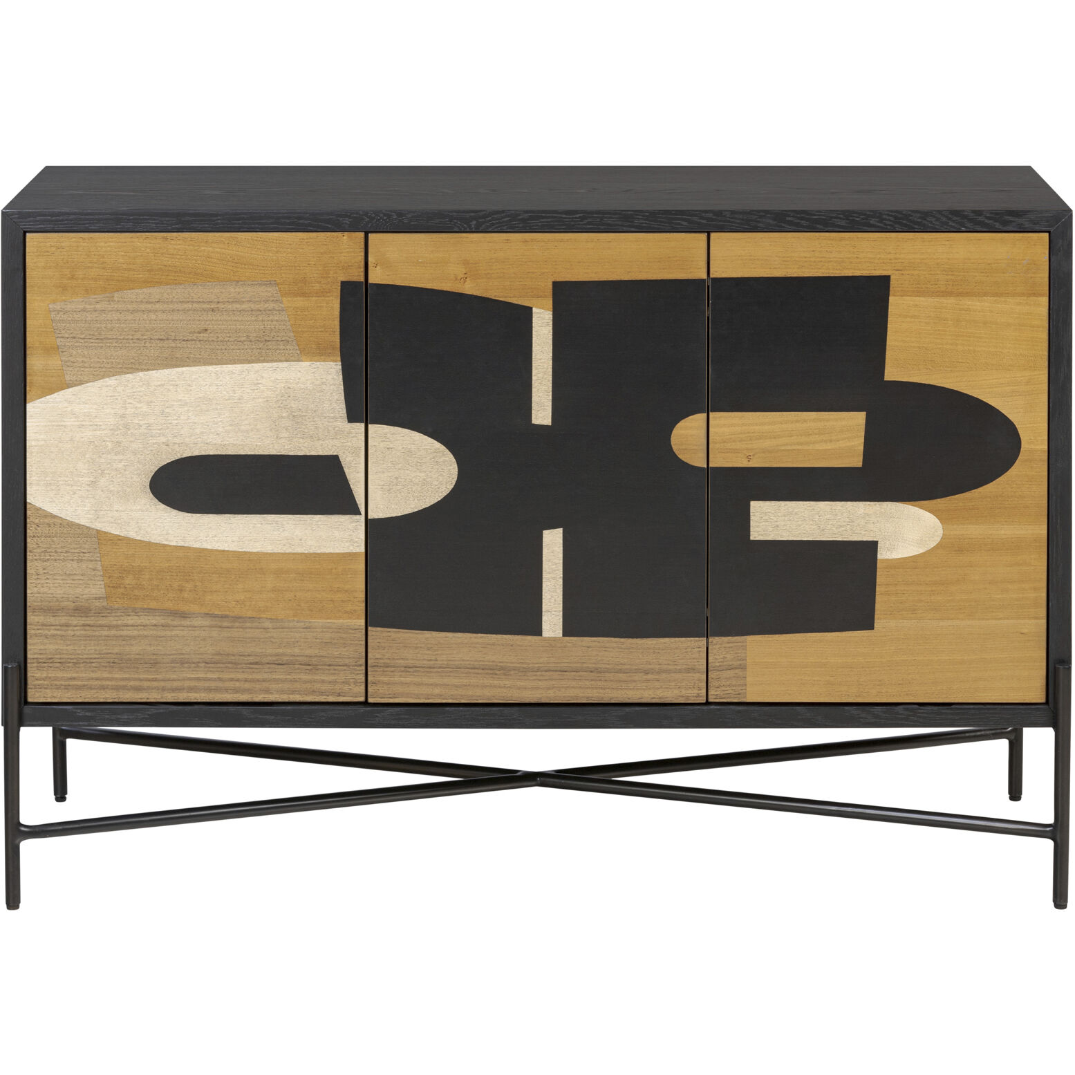 Parker 48 inch Black/Walnut/White Ashe/Cherry/Black Oak Credenza