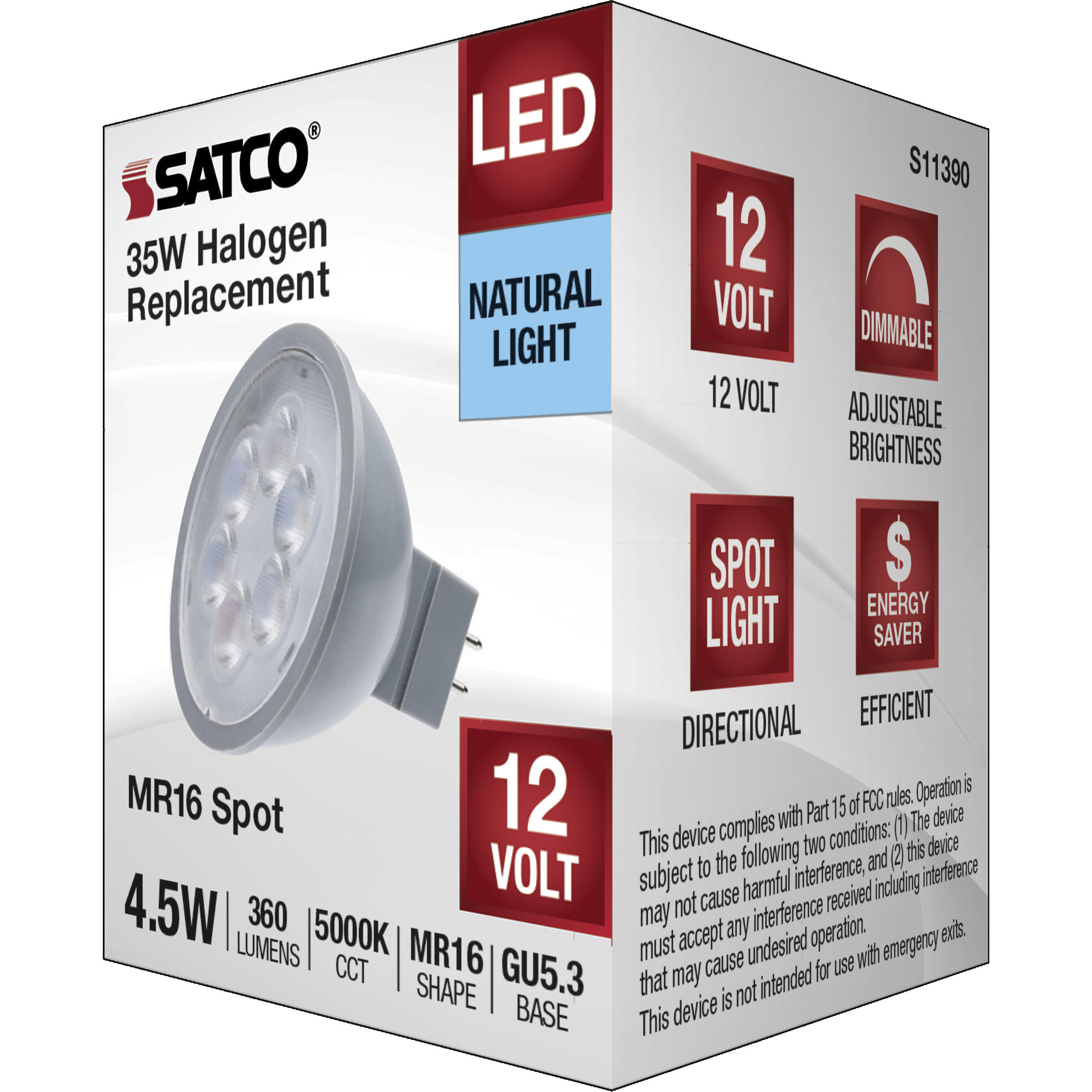 Lumos LED 4.5 watt 12 5000K Light Bulb, MR LED