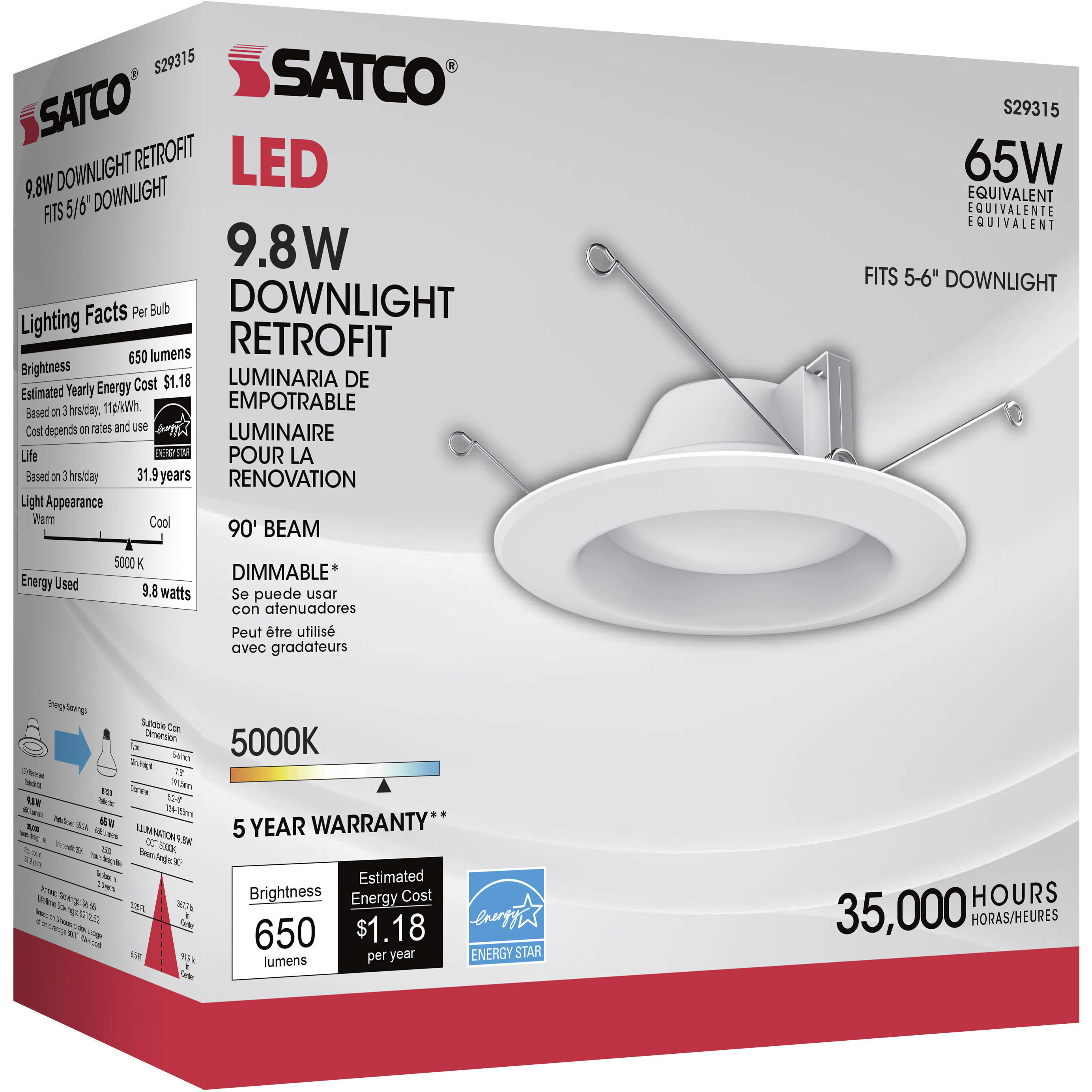 Edgewood LED Module White Recessed