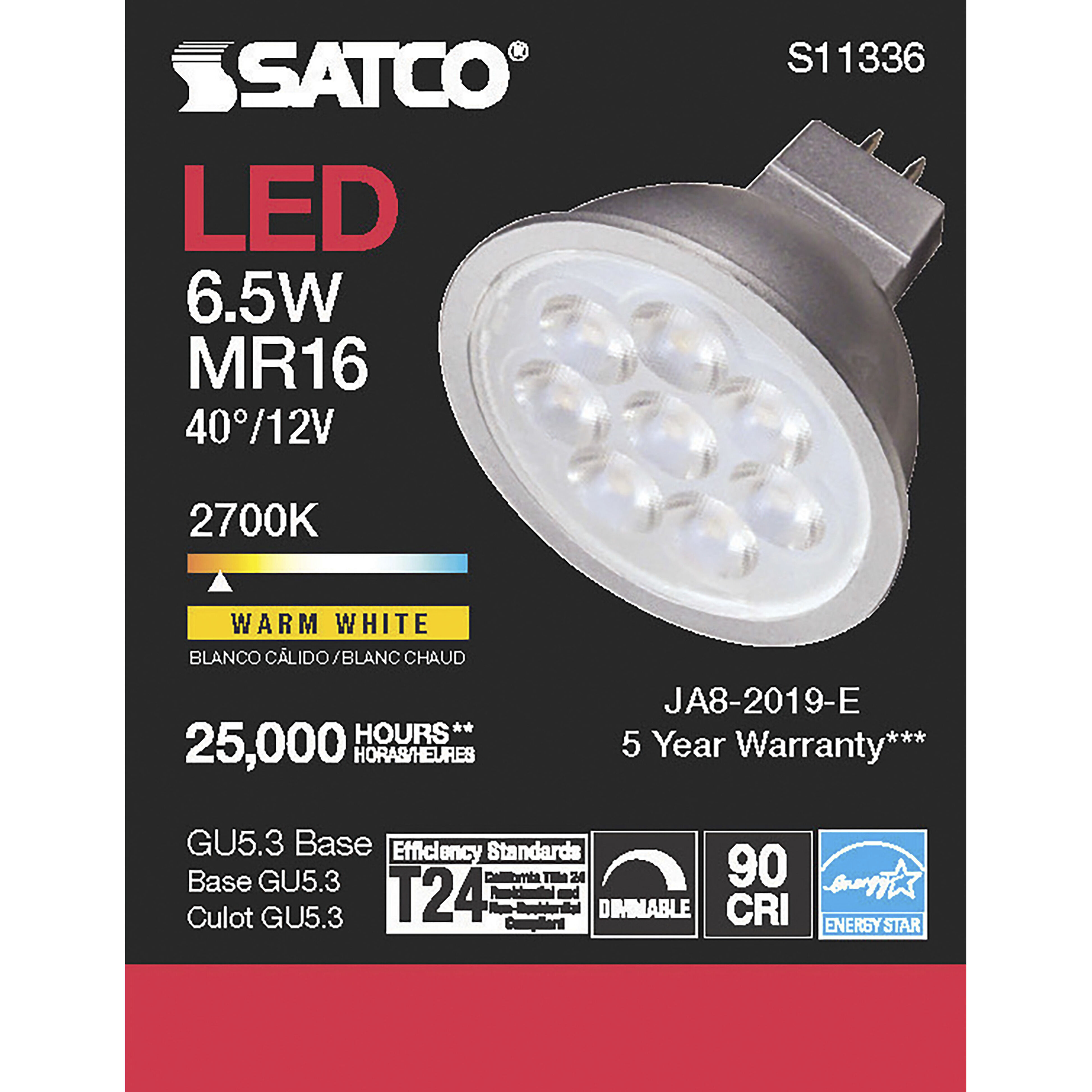 Lumos LED MR16 Bi Pin GU5.3 6.50 watt 2700K Light Bulb