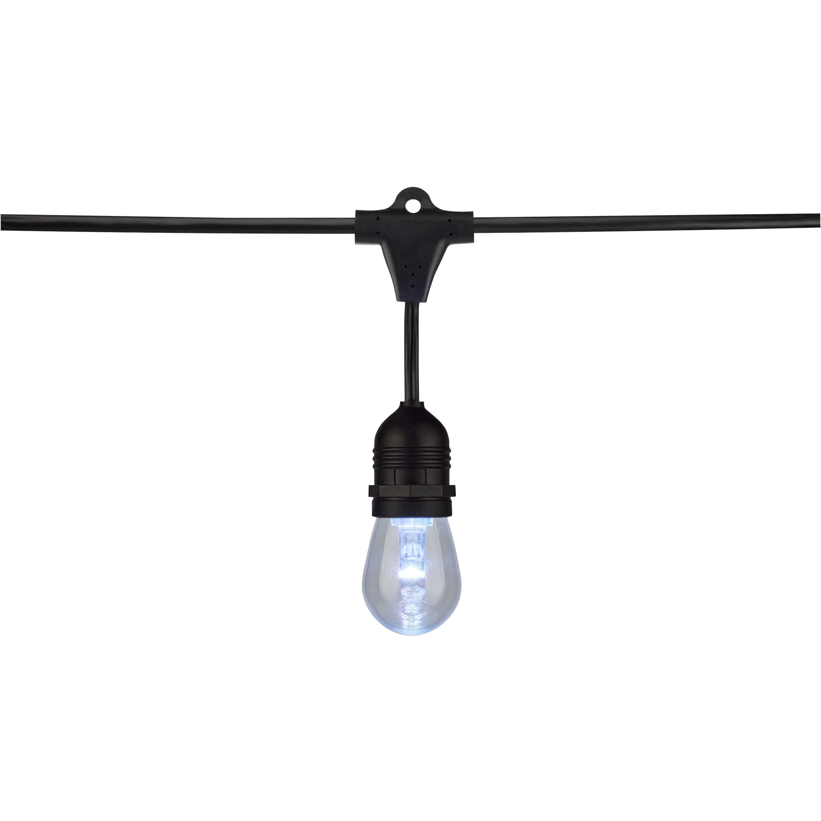 Lumos 15 Light LED 48 foot Black LED String Lights