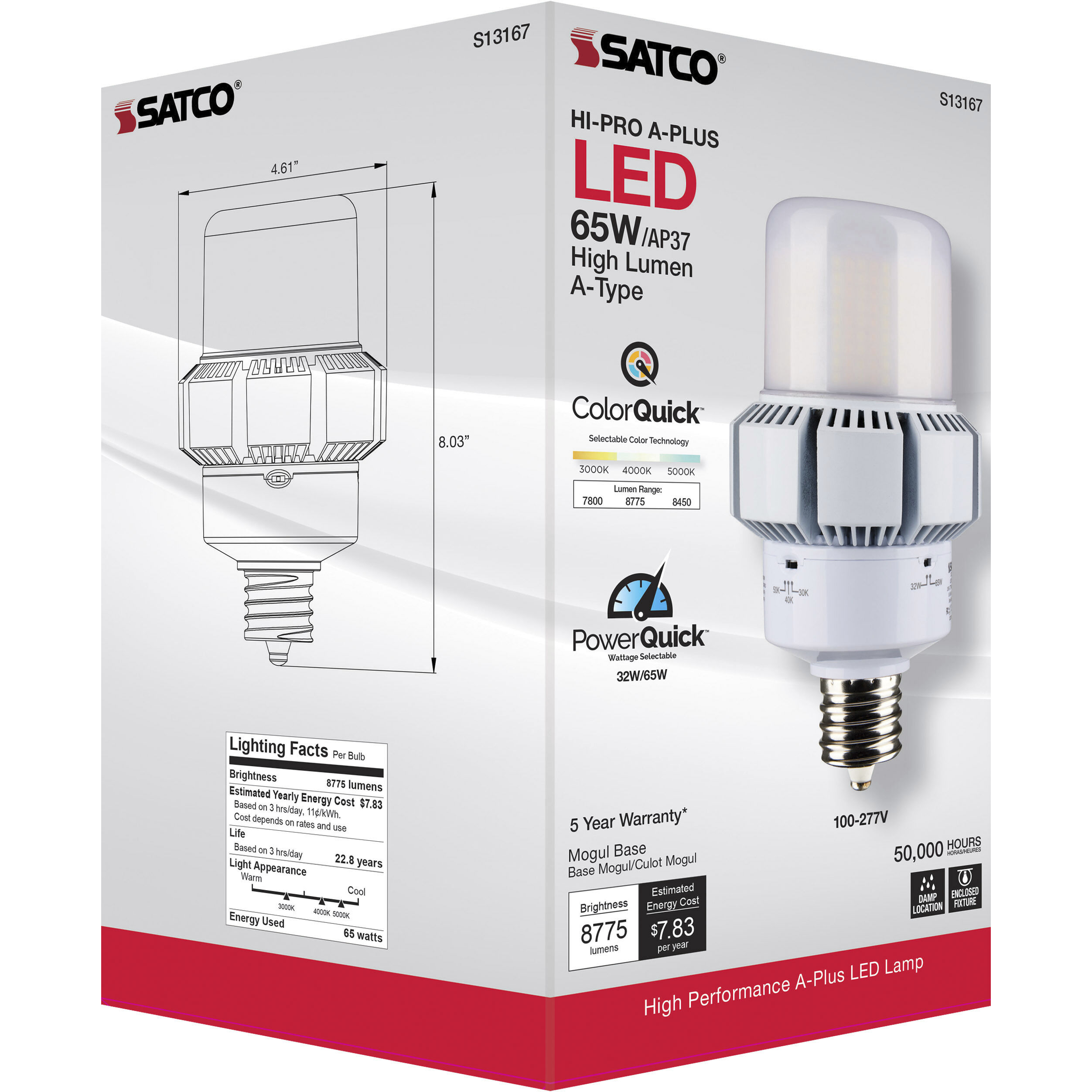 Lumos LED AP37 / ED37 Mogul Extended 65.00 watt 3000K HID Replacements