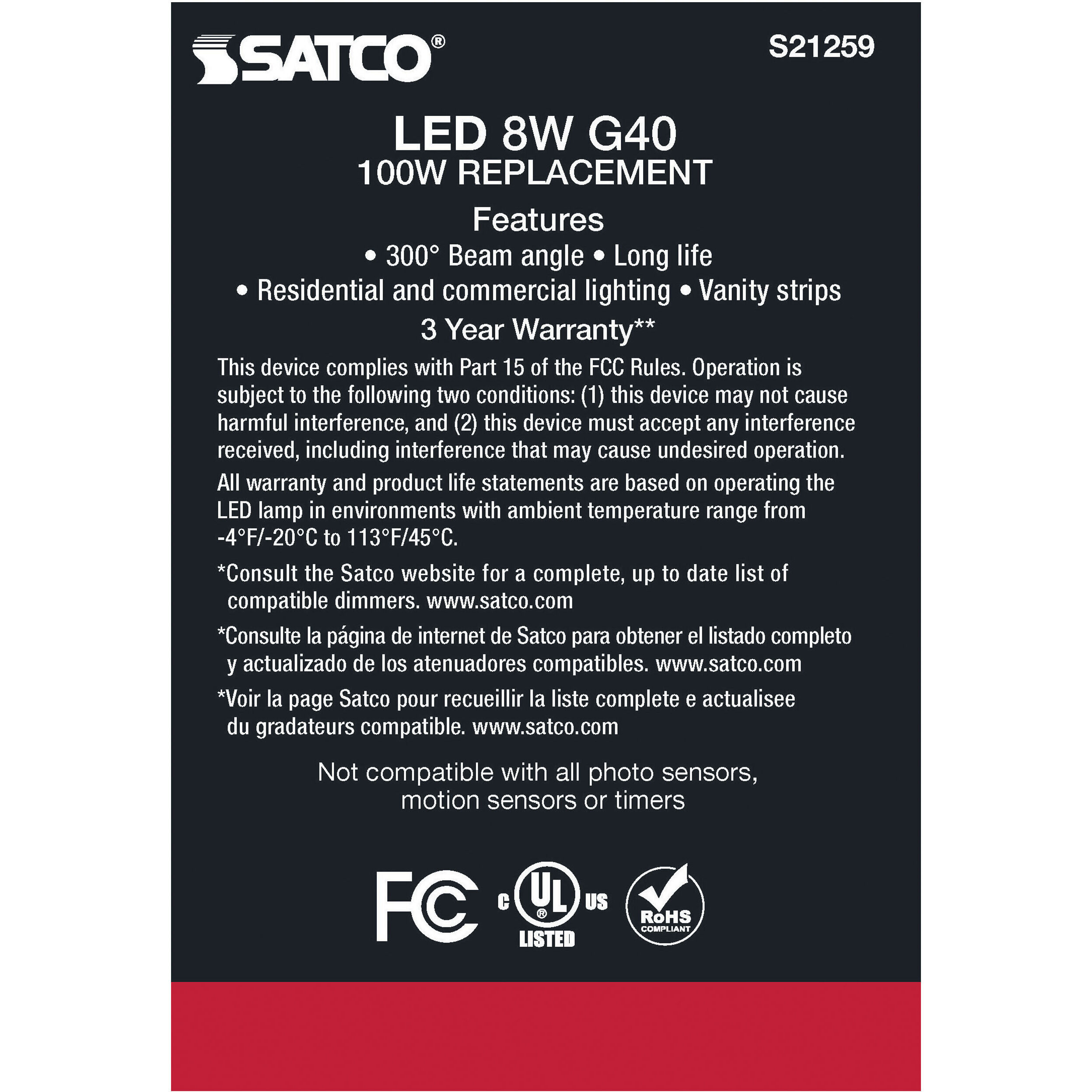 Lumos LED Medium Medium 8.00 watt 4000K LED Filament