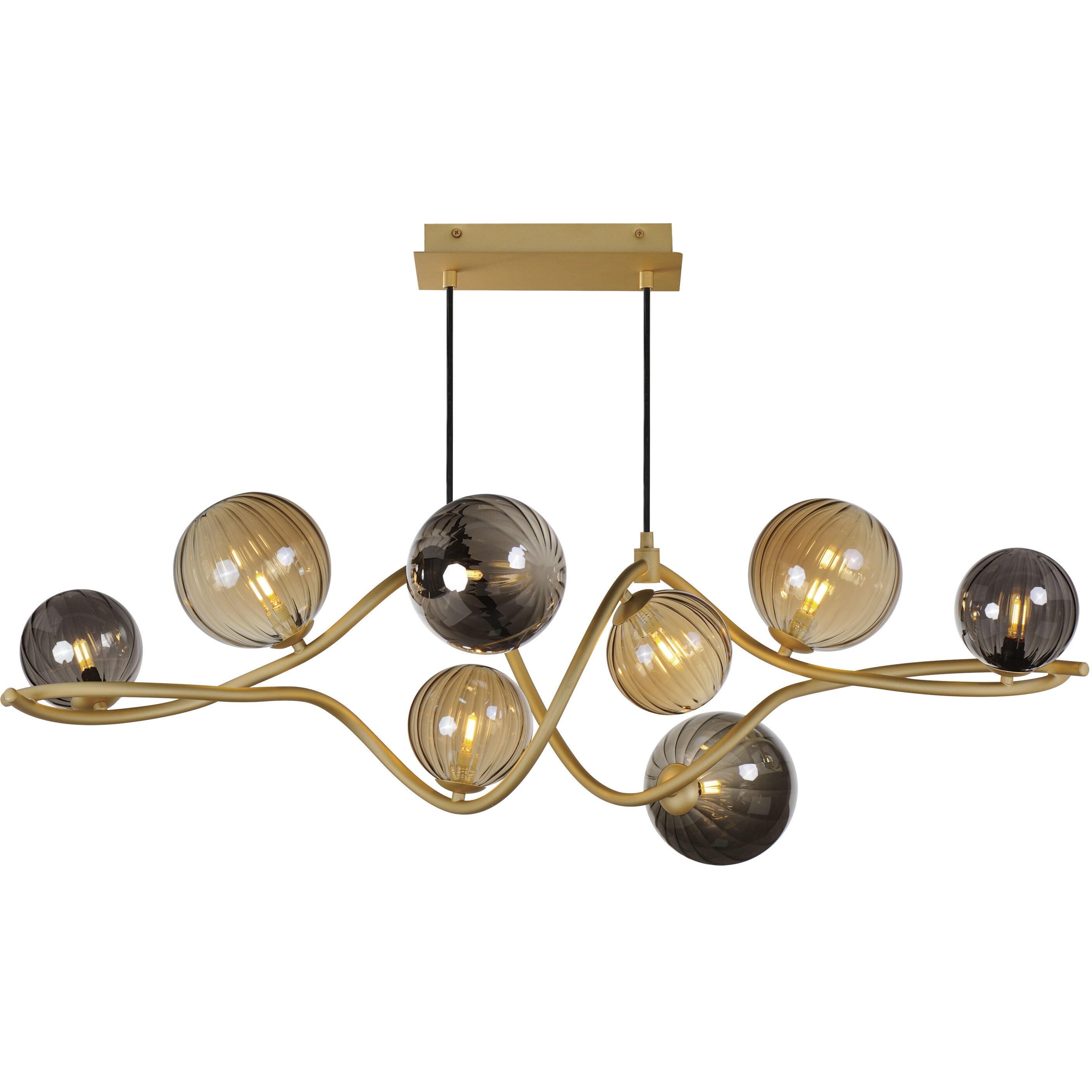 Planetary LED 43.5 inch Gold Linear Pendant Ceiling Light