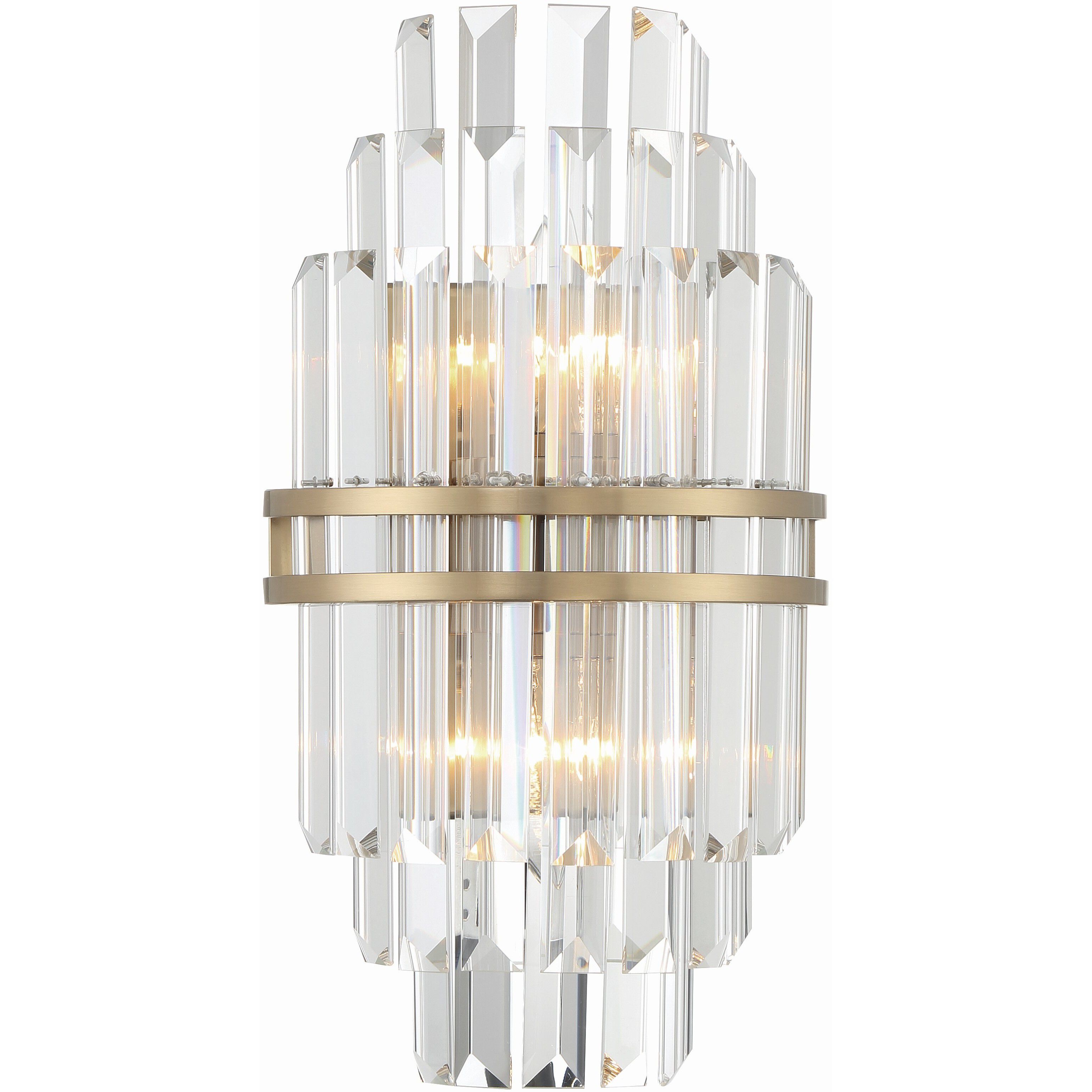 Hayes Sconce Wall Light in Aged Brass