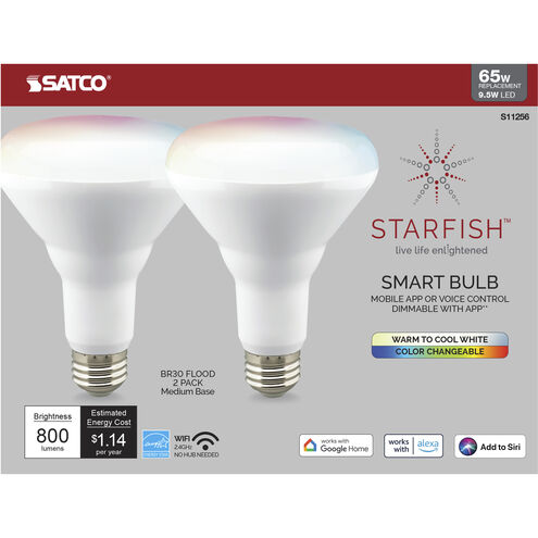 Starfish LED BR30 Medium 9.50 watt 2700K BR and R LED 