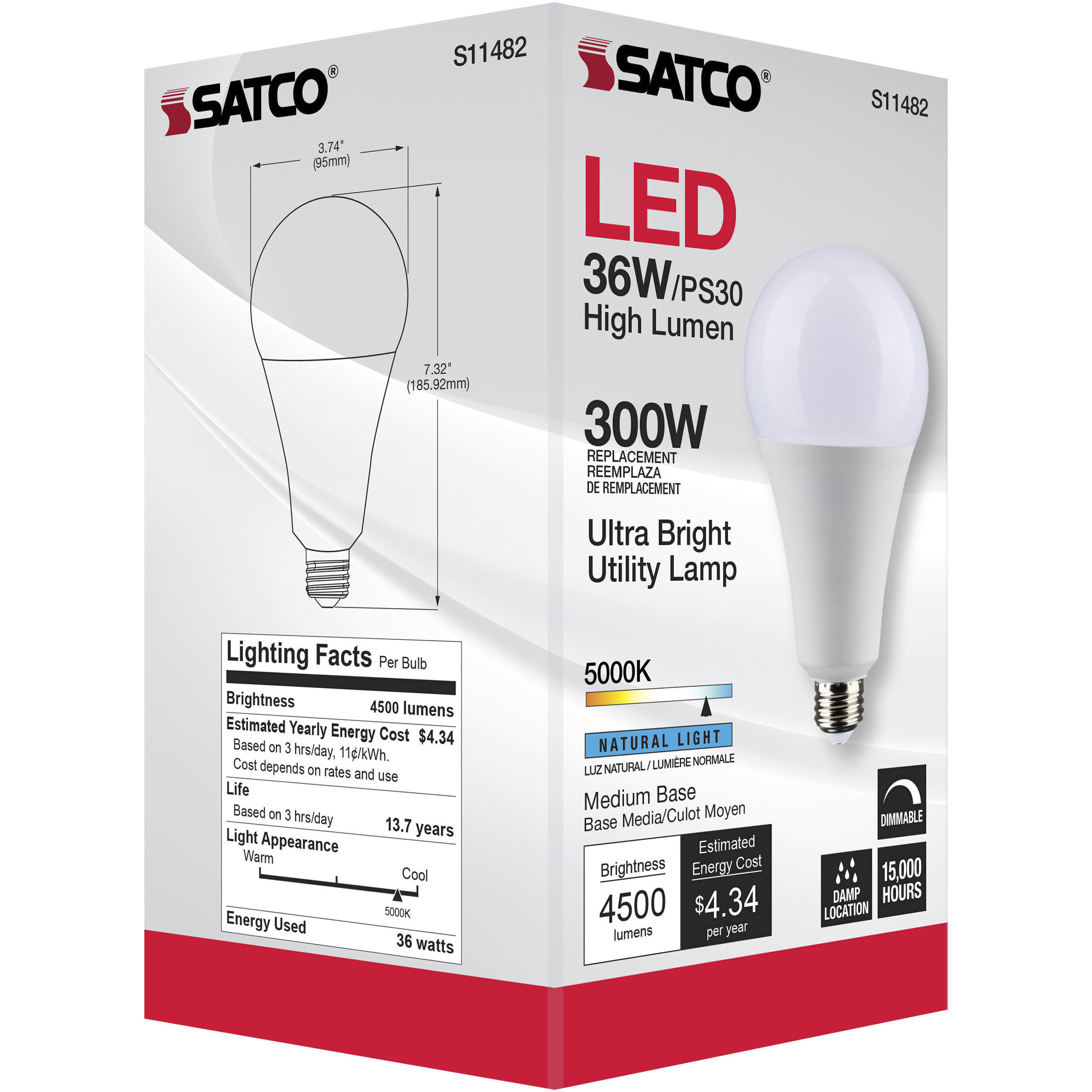 Lumos Medium 36.00 watt 5000 Utility Lamp