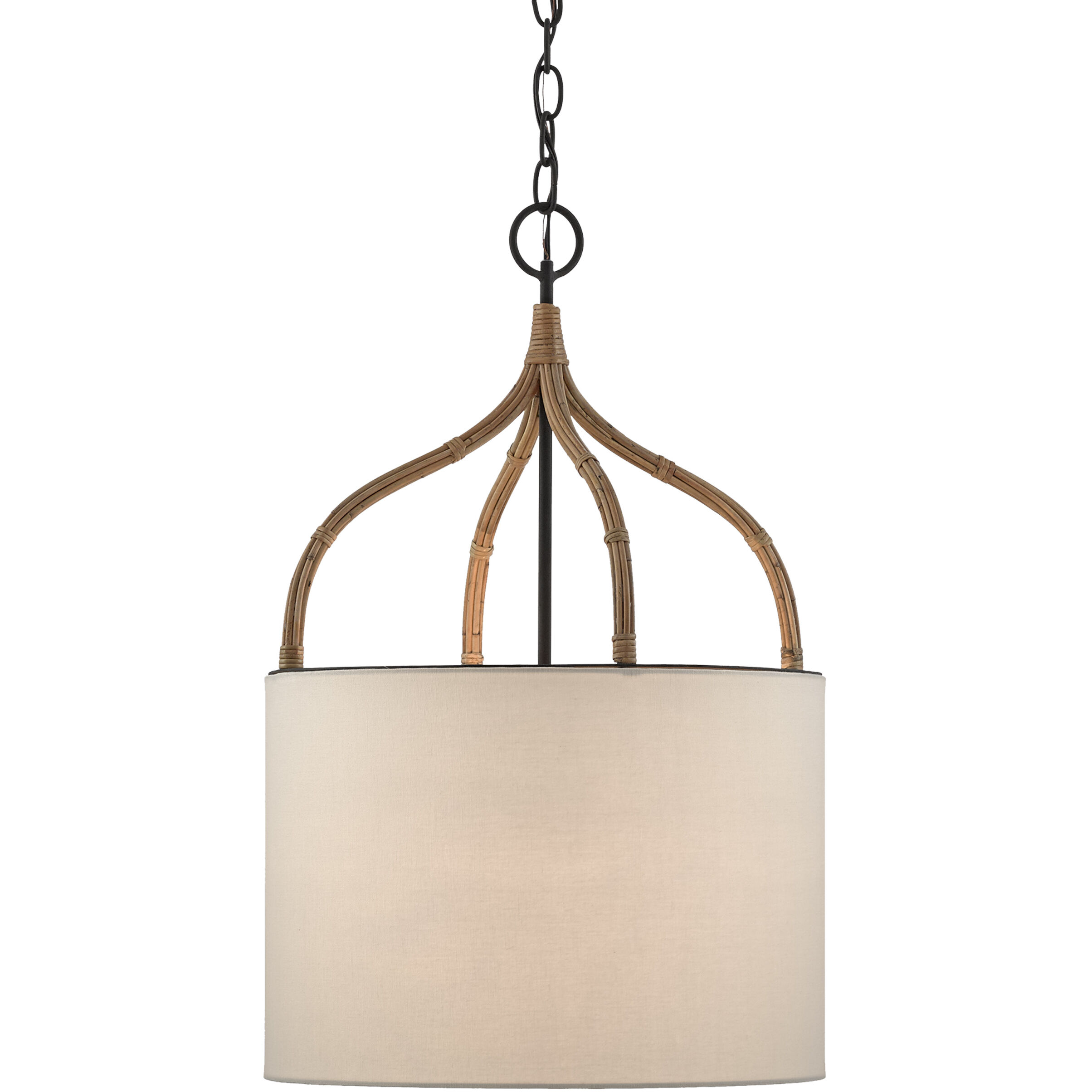 Dunning 1 Light 15.5 inch Blacksmith/Natural Pendant Ceiling Light