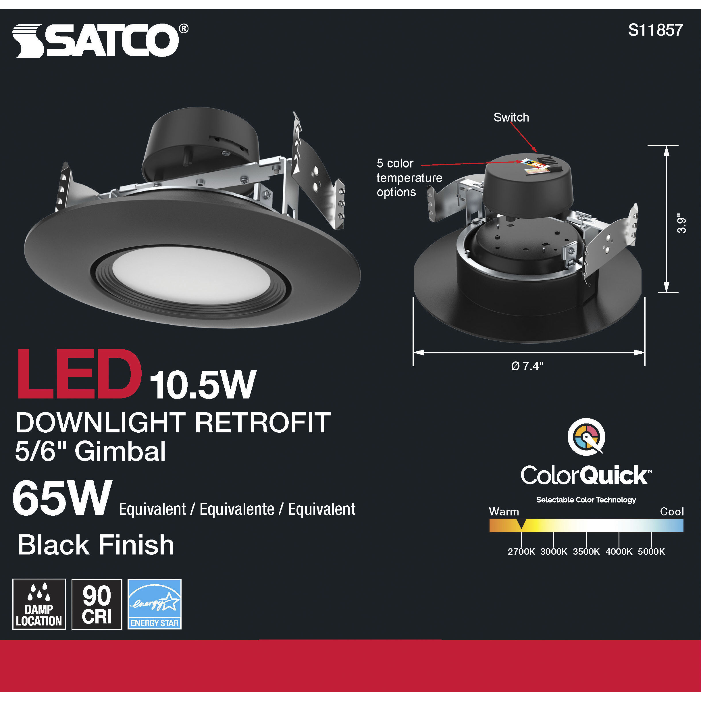 Edgewood Integrated Black Recessed, Retrofits