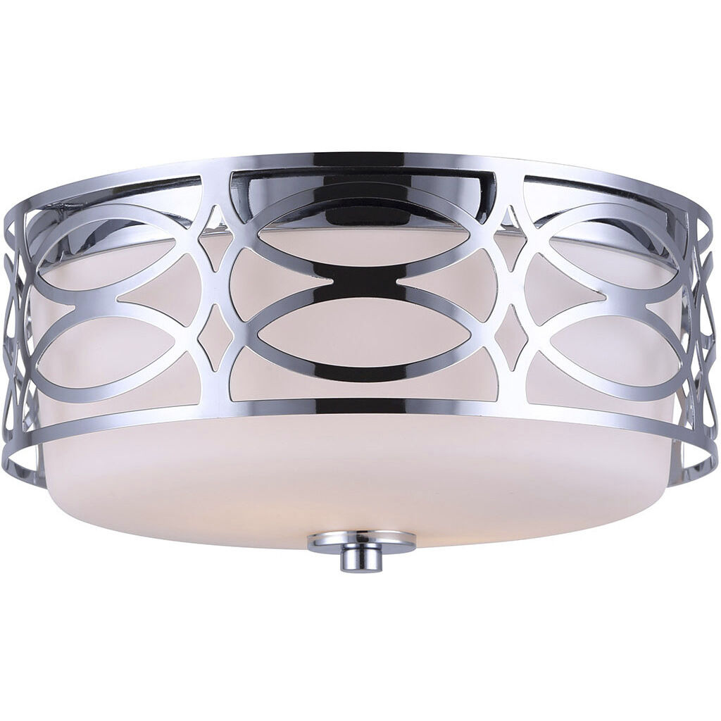 Madison 2 Light 12 inch Chrome Flush Mount Ceiling Light