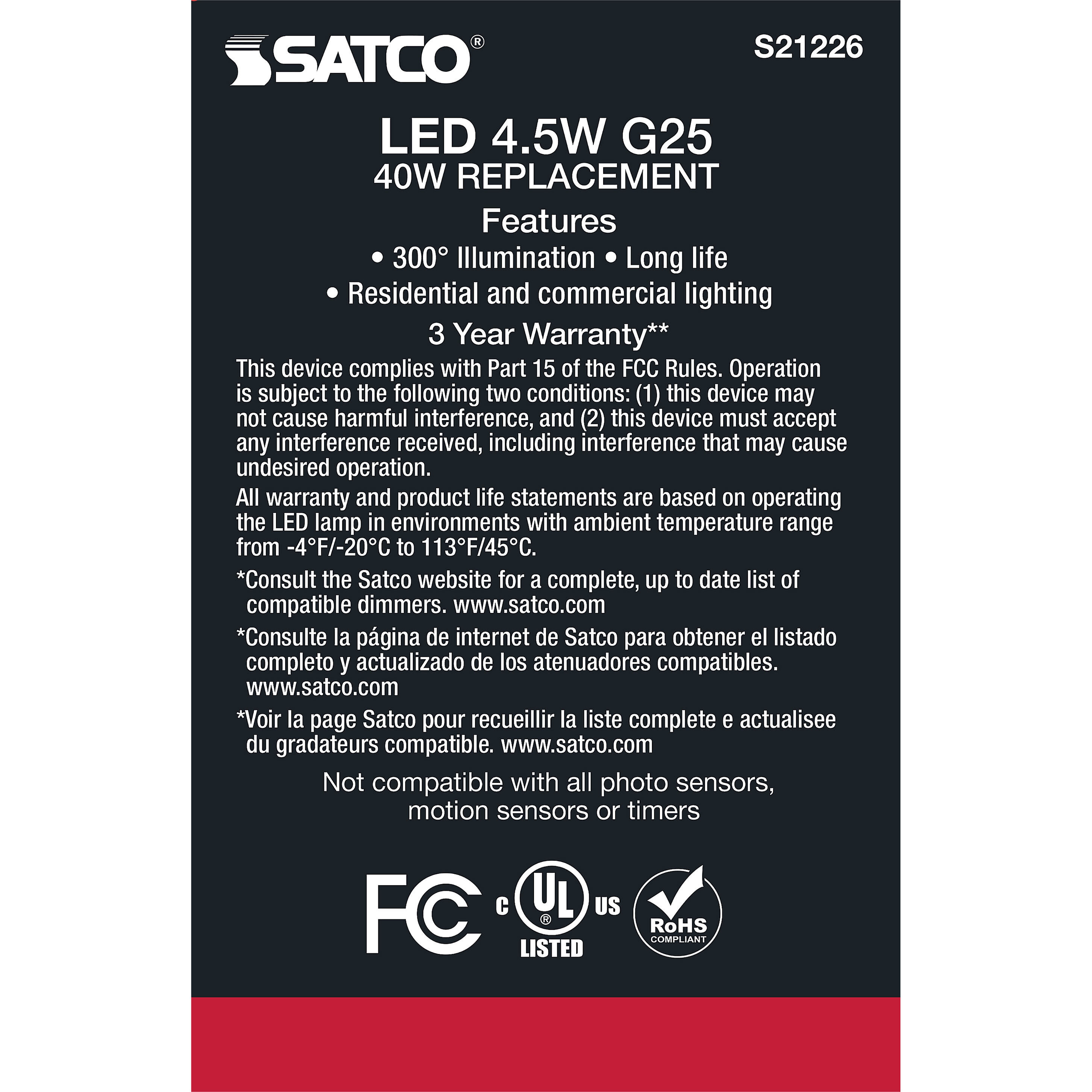 Lumos LED Medium Medium 4.50 watt 2700K LED Filament