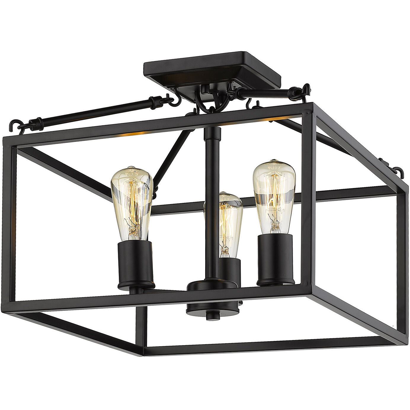 Wesson 3 Light 14.00 inch Semi-Flush Mount