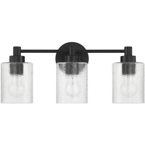 Lyndsey 3 Light 20.25 inch Flat Black Vanity Light Wall Light