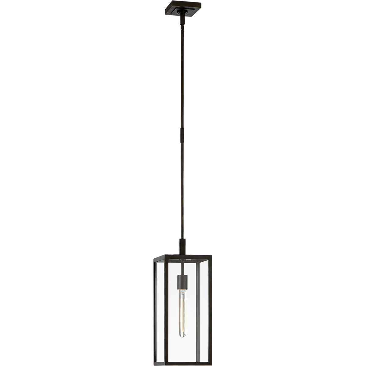 Chapman & Myers Fresno 1 Light 8 inch Aged Iron Outdoor Hanging Lantern, Small