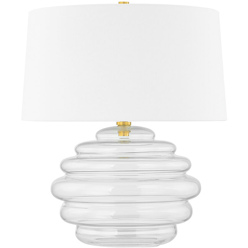 Oshawa 22.5 inch 15 watt Aged Brass Table Lamp Portable Light