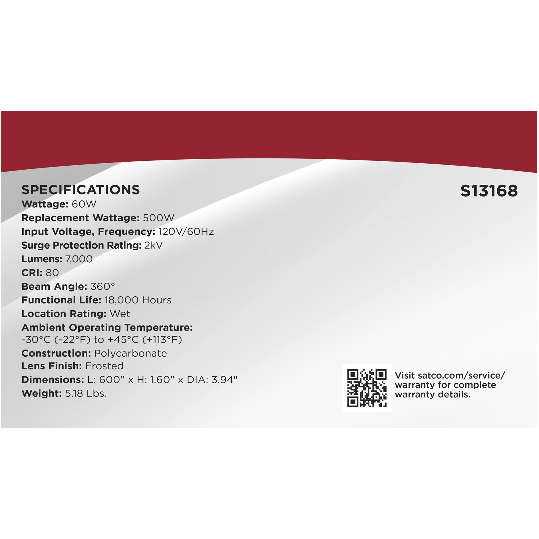 Satco S13168